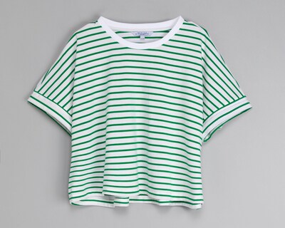 Foto 1 | Playera Refill Manga Corta a Rayas