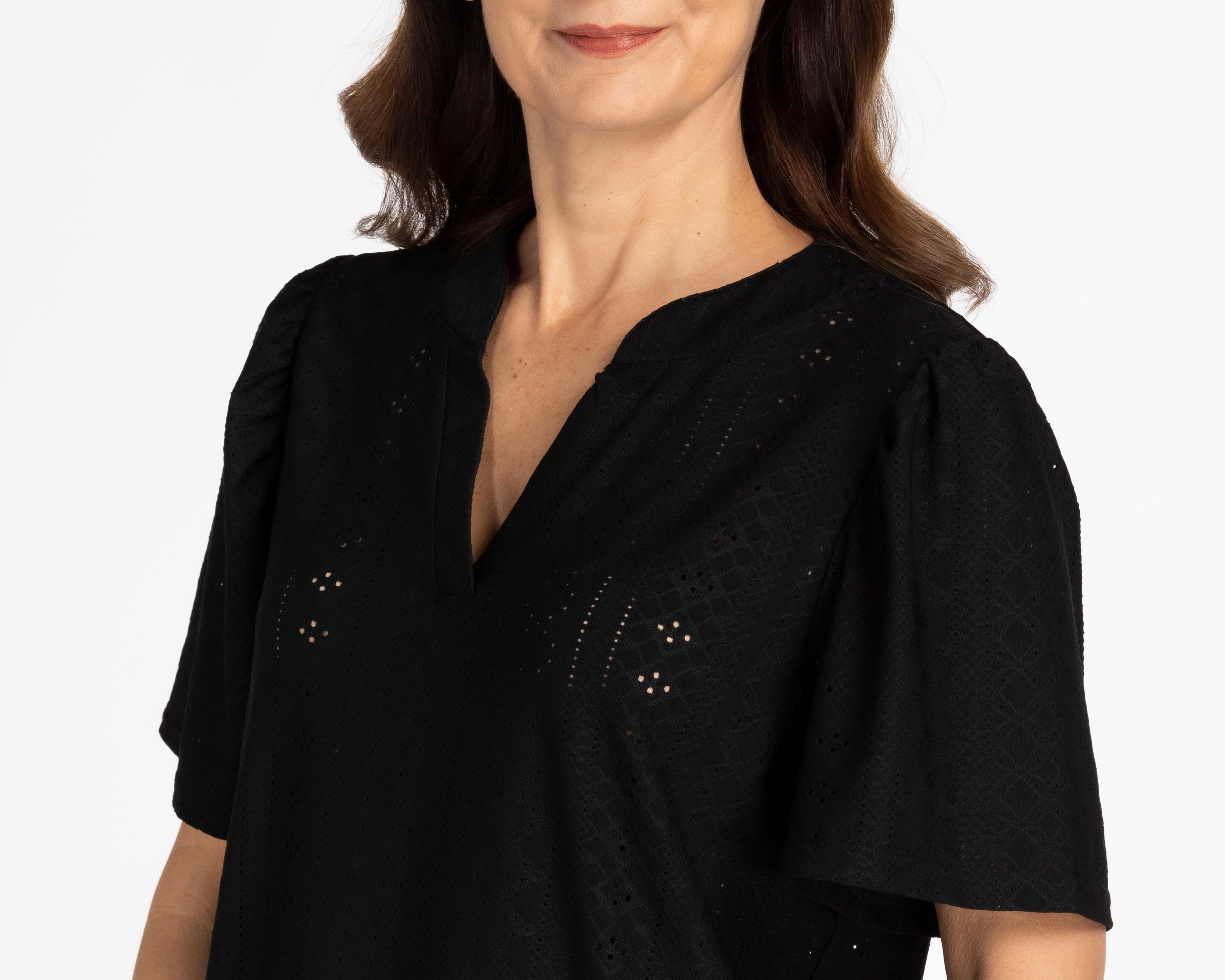 Foto 5 pulgar | Blusa Lady Sun Manga Corta Negra