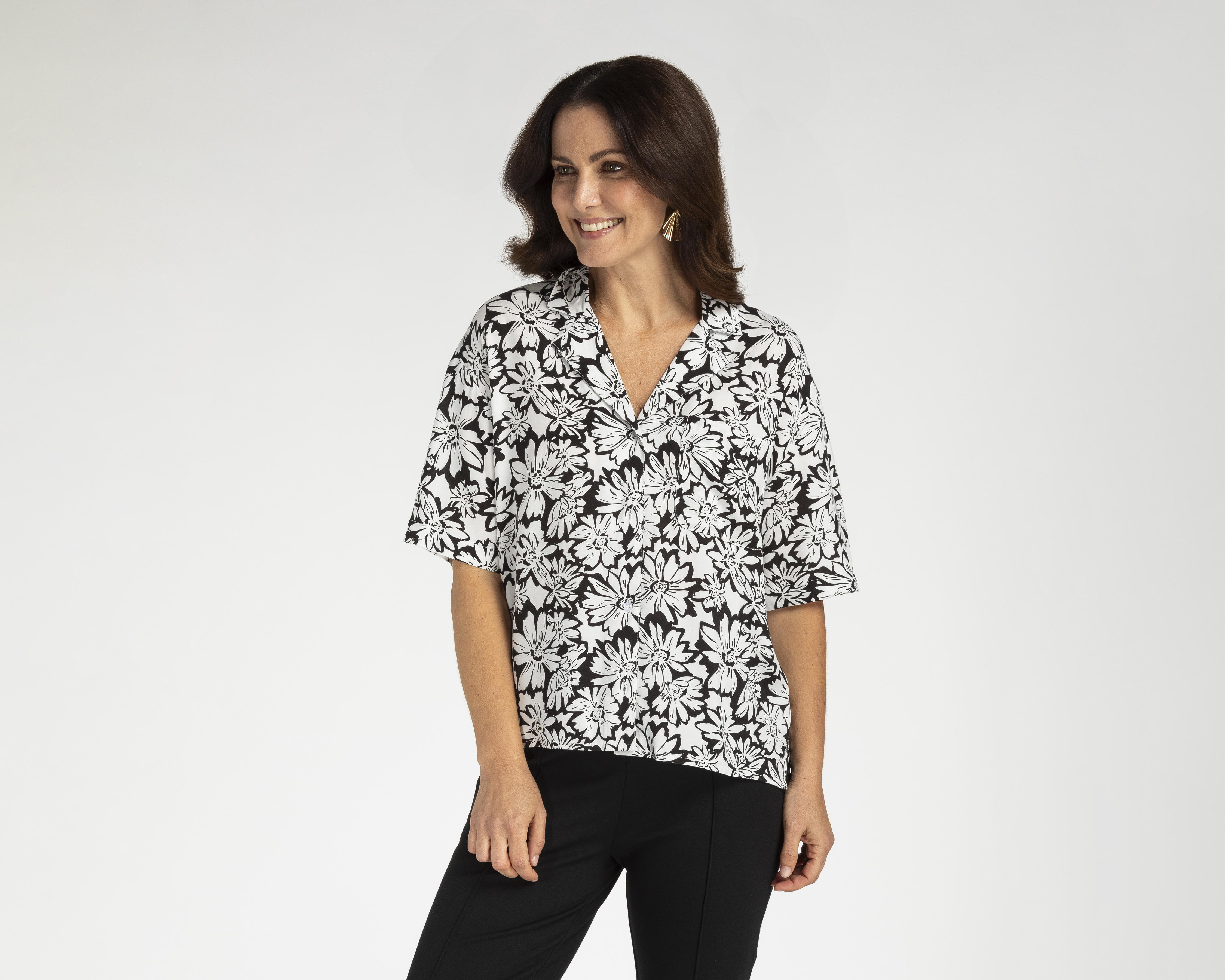Blusa Sahara Manga Corta con Botones