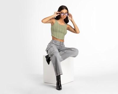Foto 2 | Crop Top Refill Tirantes Anchos Acanalado