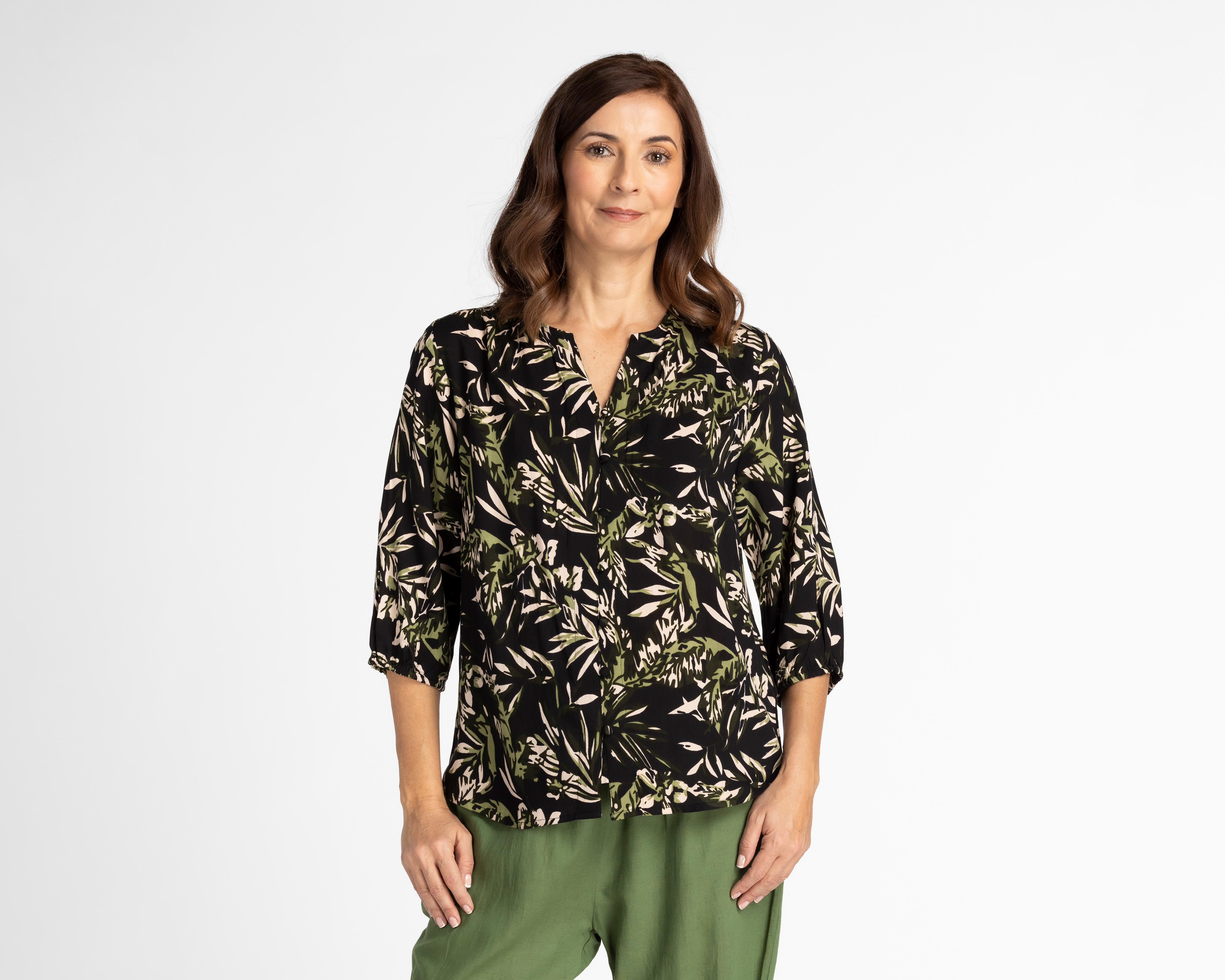 Foto 2 pulgar | Blusa Sahara Estampada con Botones
