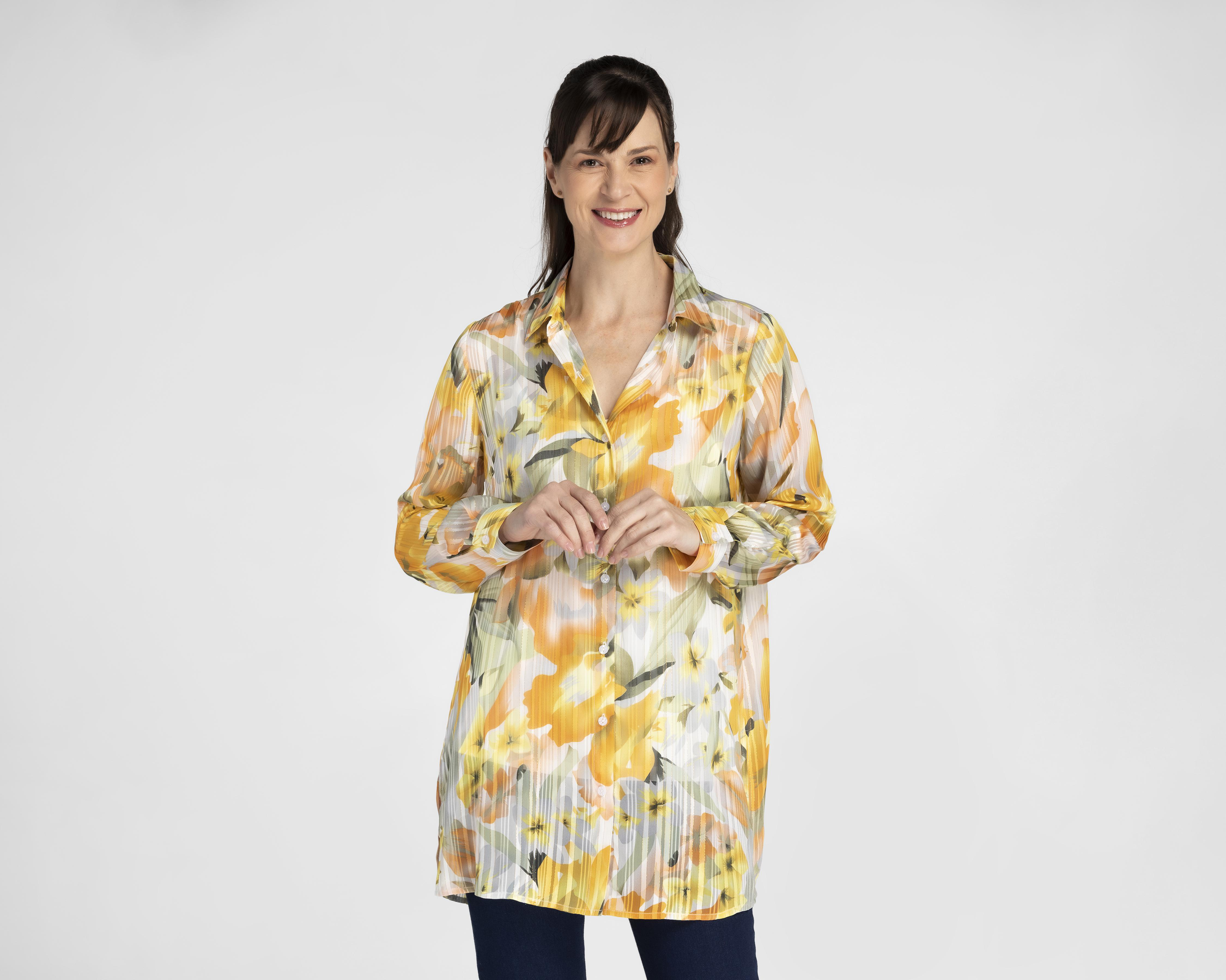 Foto 1 | Blusa Sahara Manga Larga con Botones
