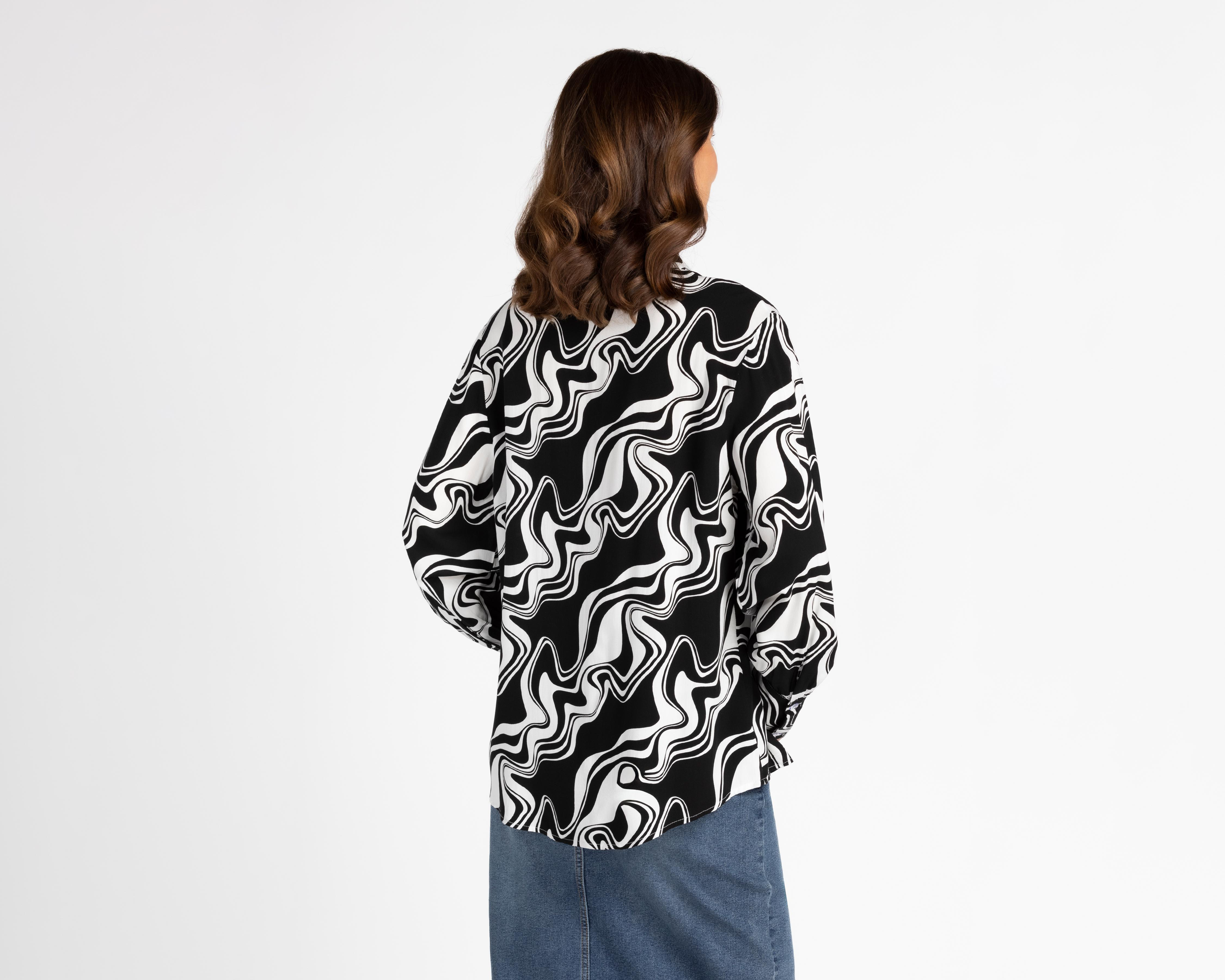Foto 4 pulgar | Blusa Sahara Manga Larga con Botones