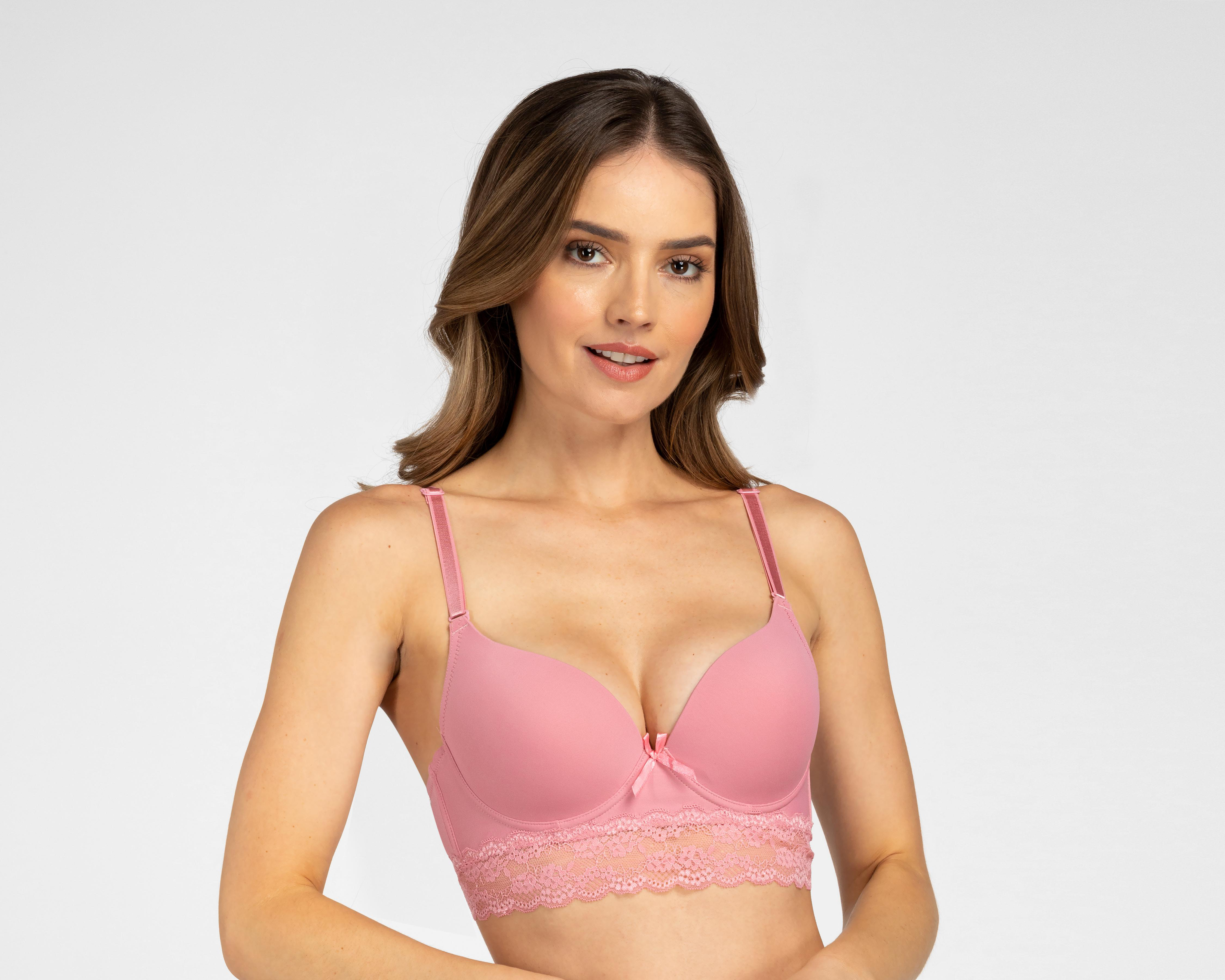 Foto 2 | Brasier con Encaje Beauty Secret copa Completa para Mujer 3 Pack