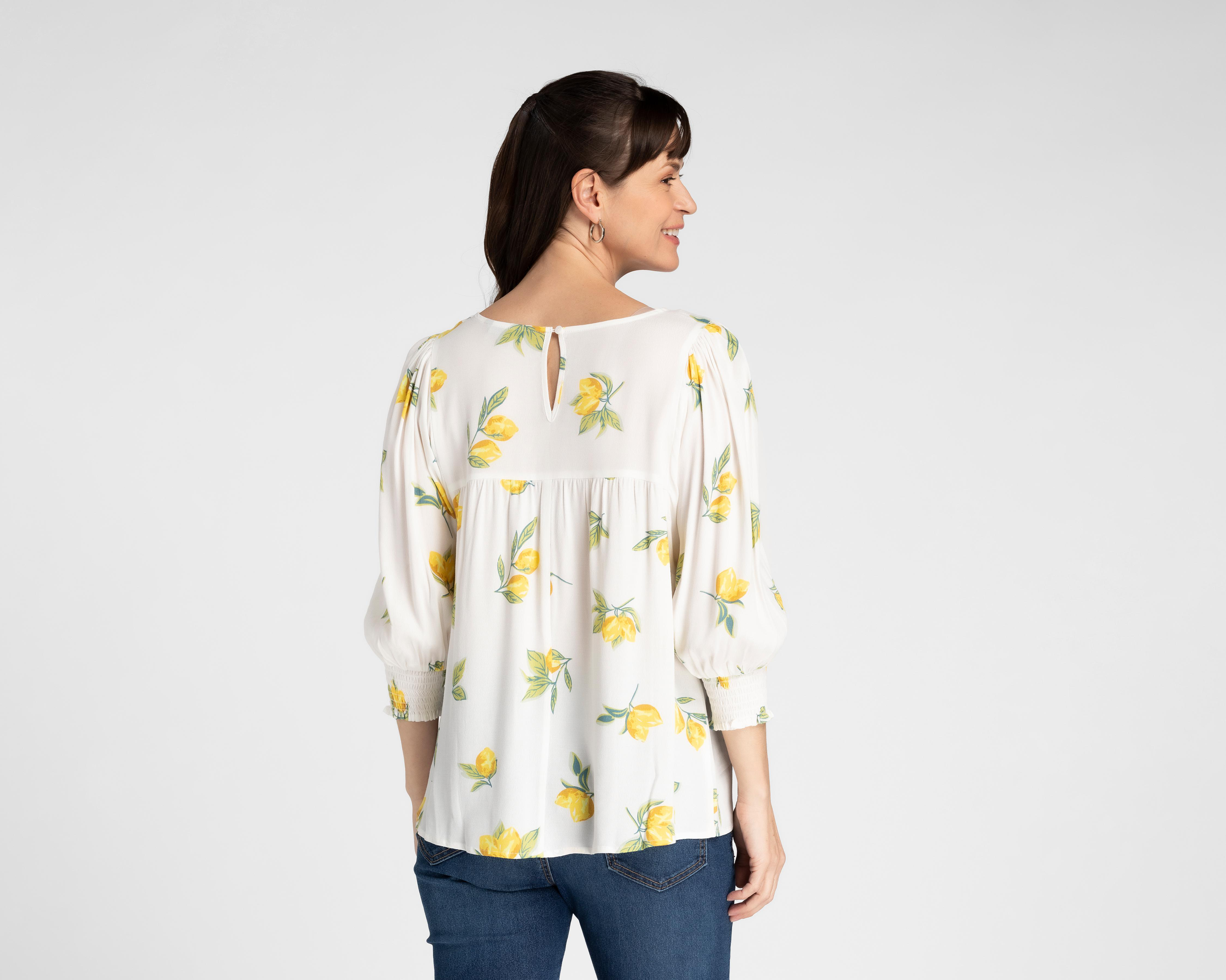 Foto 4 pulgar | Blusa Sahara Manga 3/4 con Elástico
