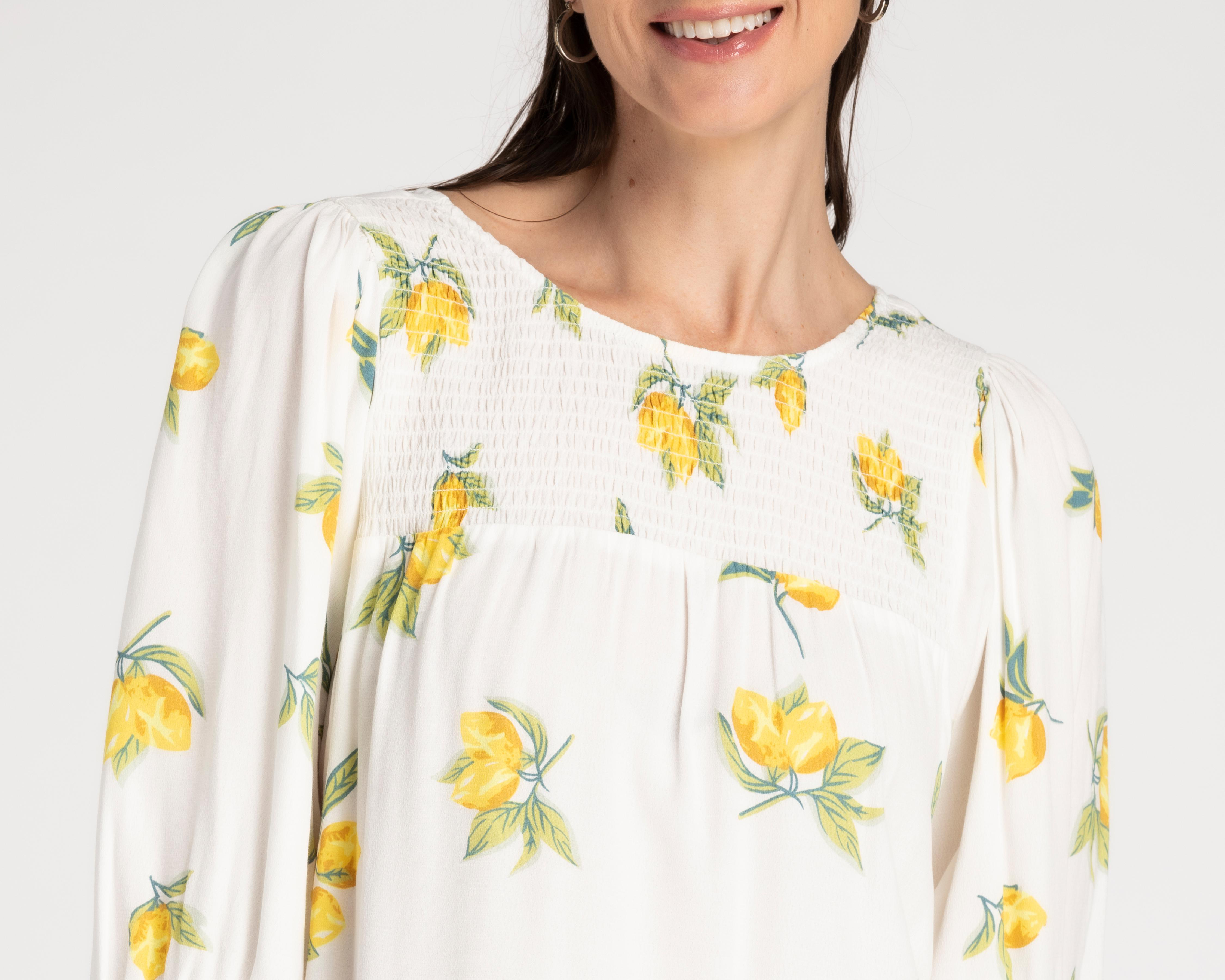 Foto 4 | Blusa Sahara Manga 3/4 con Elástico