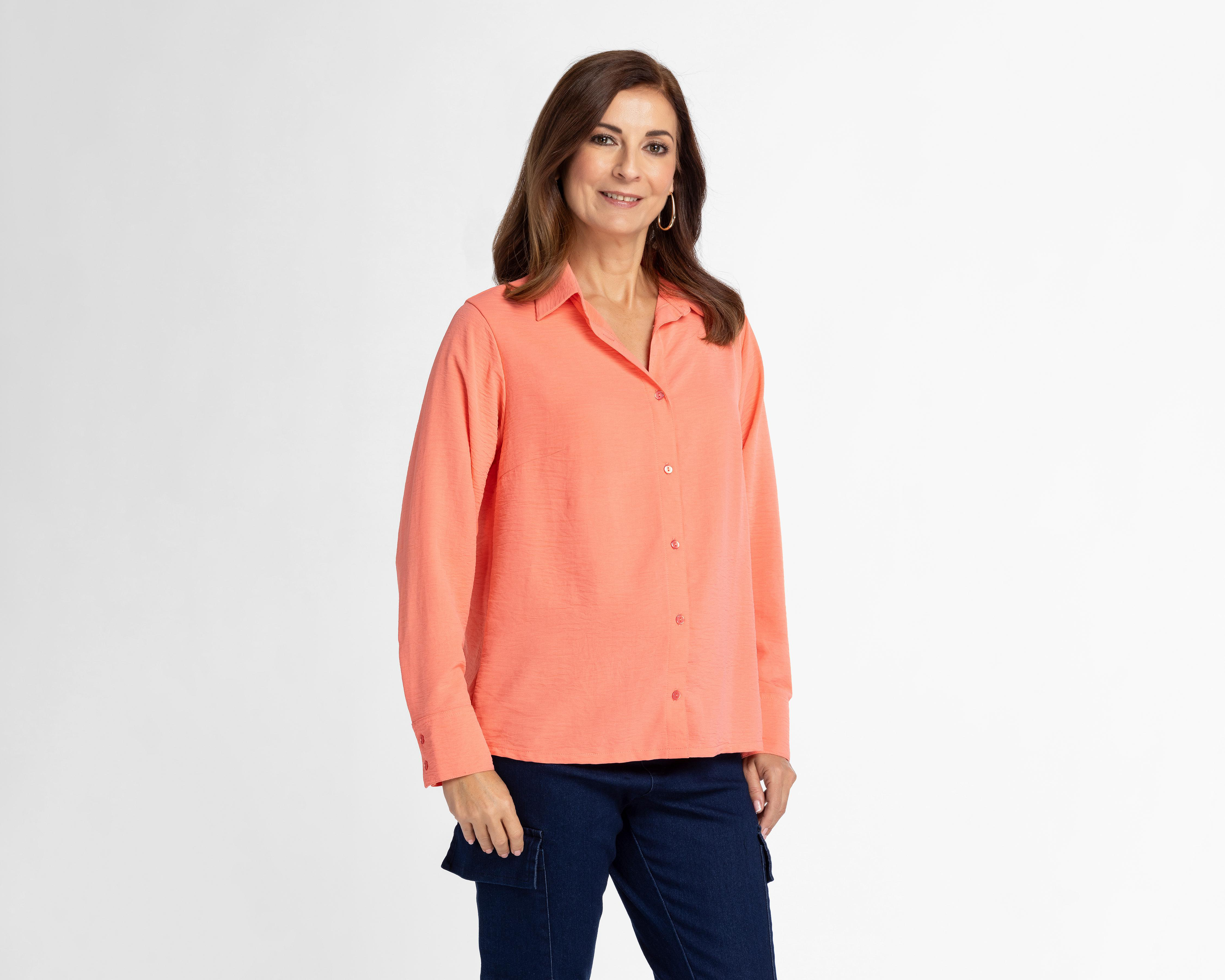 Blusa Sahara Coral Manga Larga $189