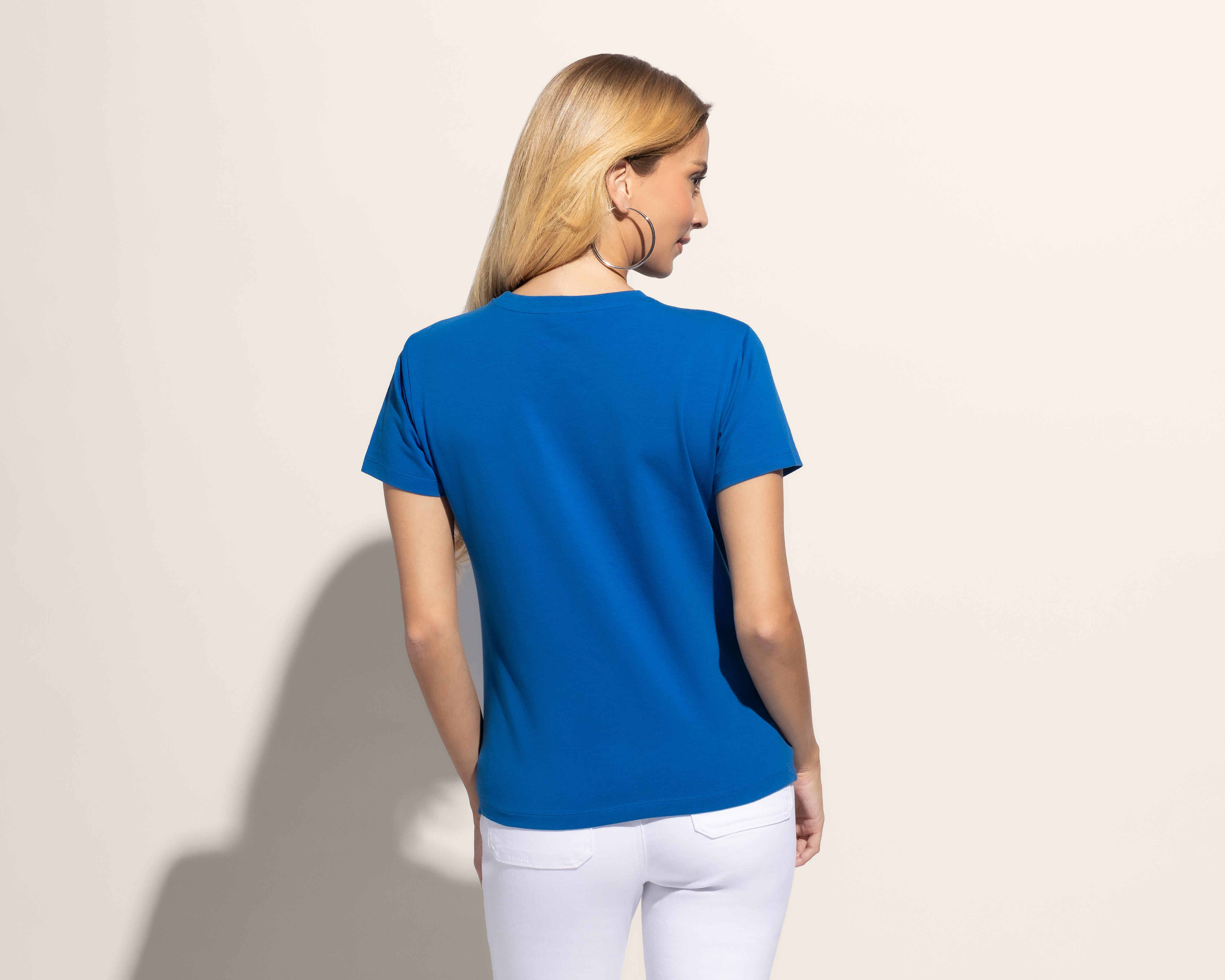 Foto 4 pulgar | Playera Bebe Manga Corta con Pedrería
