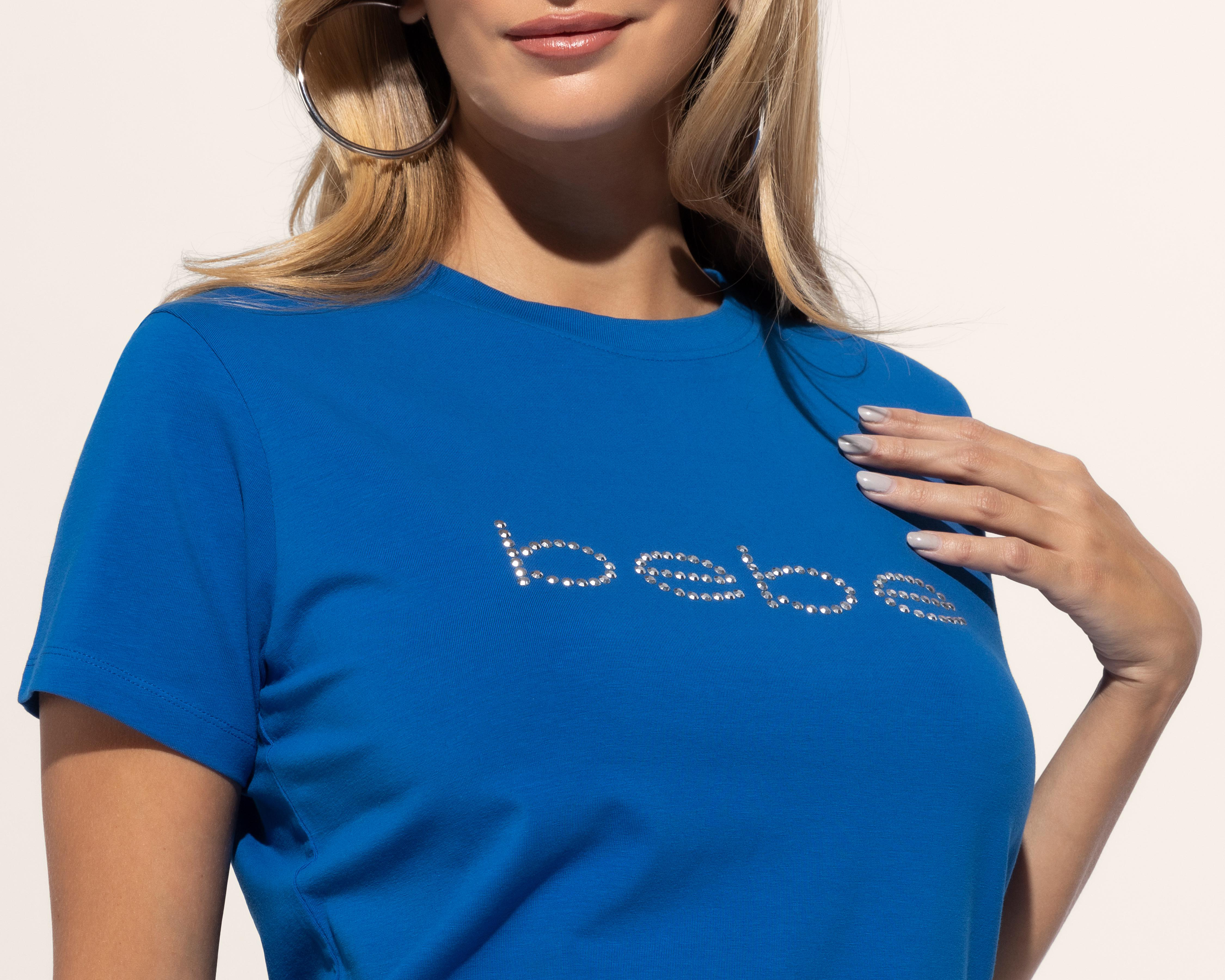 Foto 5 pulgar | Playera Bebe Manga Corta con Pedrería
