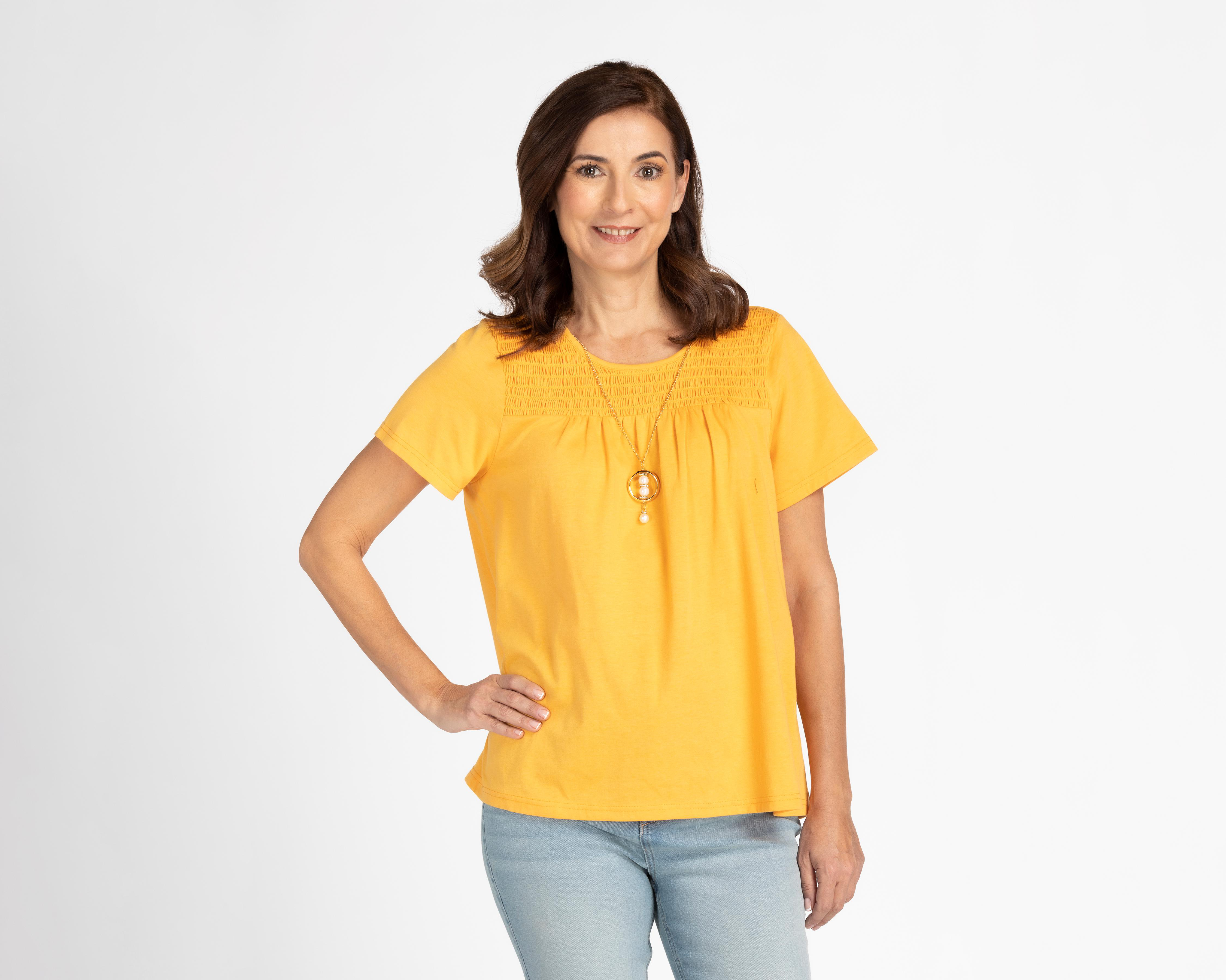 Foto 1 | Blusa Lady Sun Manga Corta Amarilla