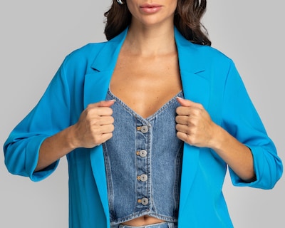 Foto 4 | Blazer Thinner Azul para Mujer