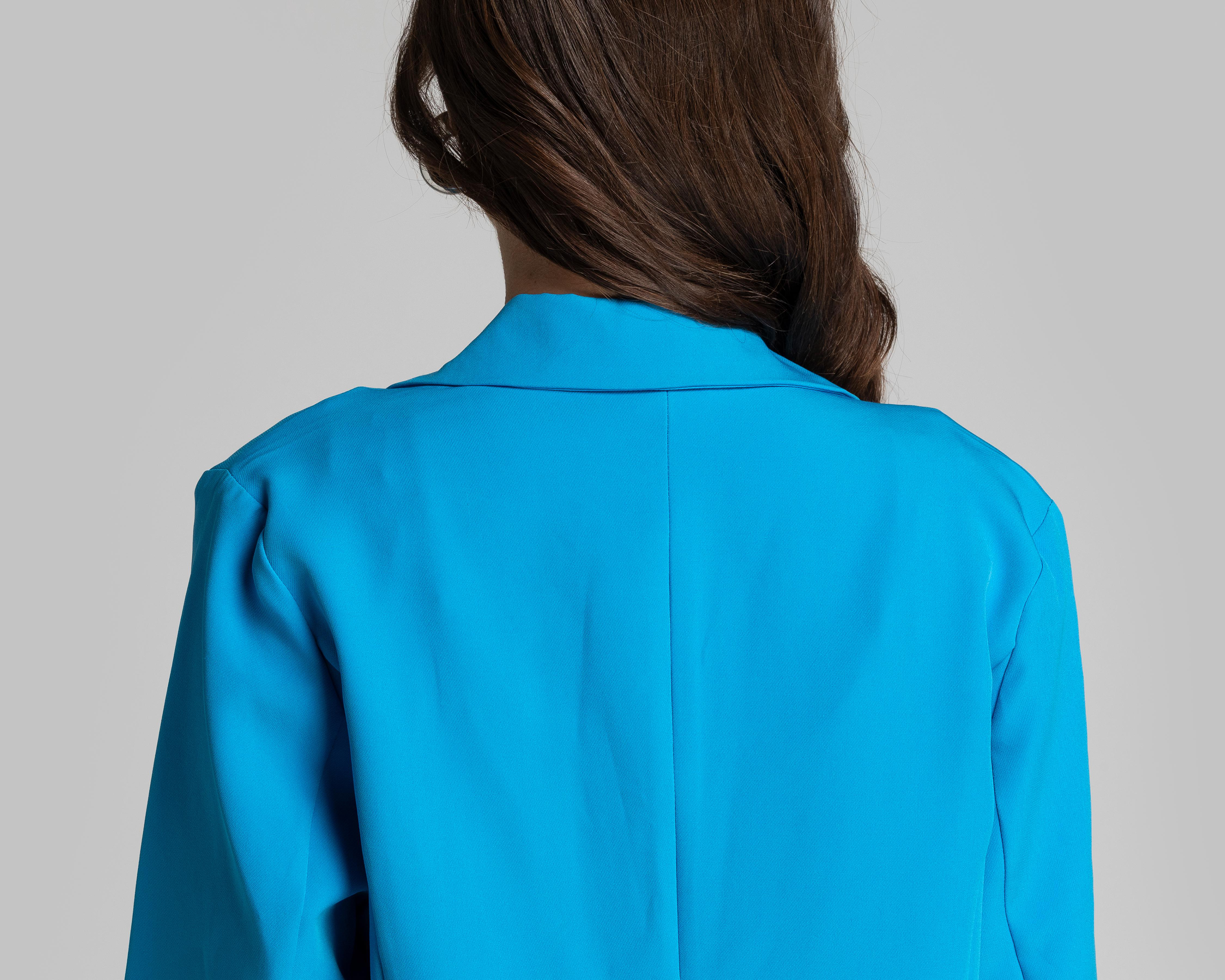 Foto 6 pulgar | Blazer Thinner Azul para Mujer