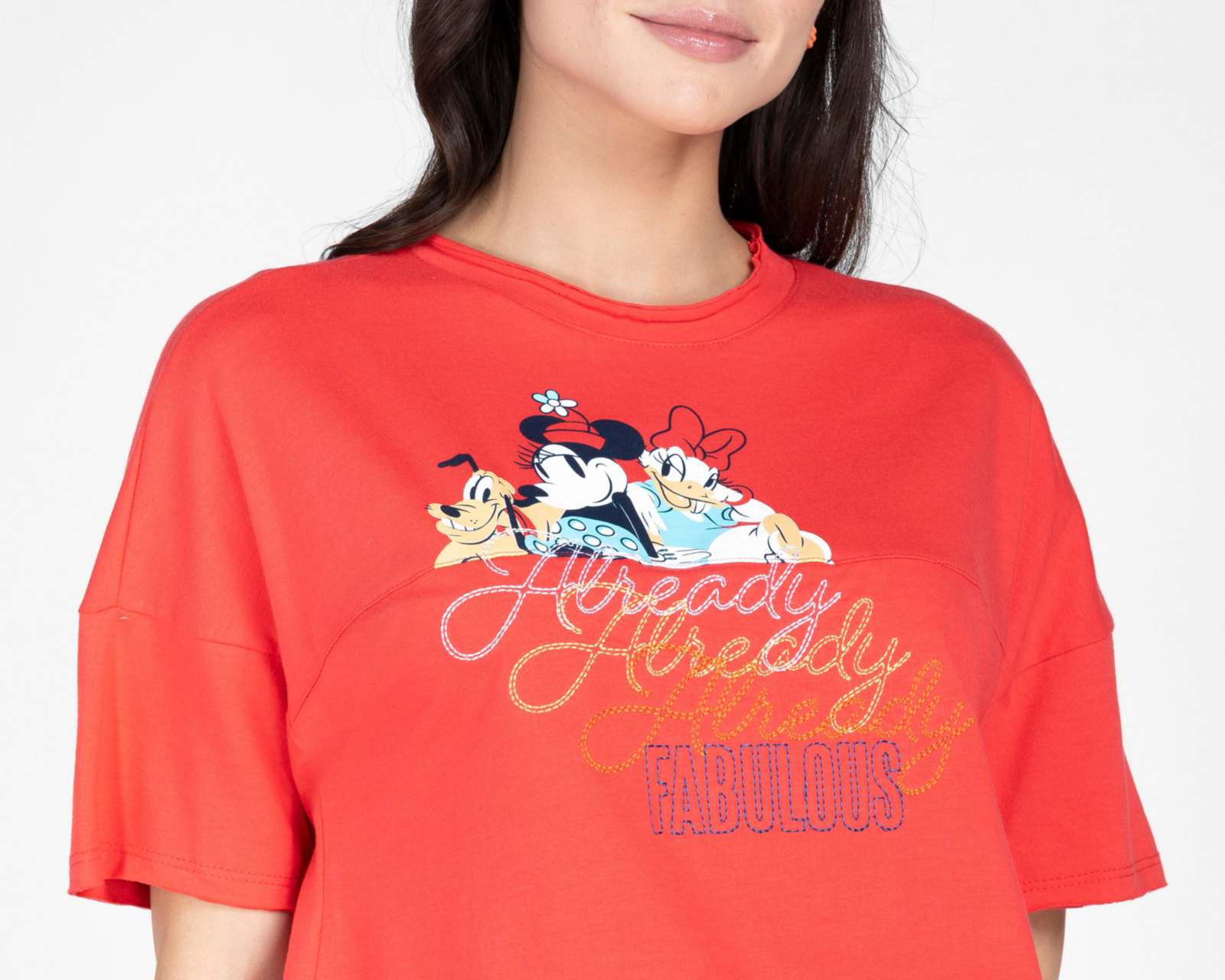 Foto 4 | Playera Oggi Roja con Bordados