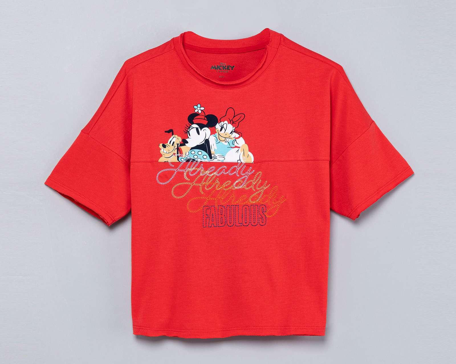 Foto 5 | Playera Oggi Roja con Bordados