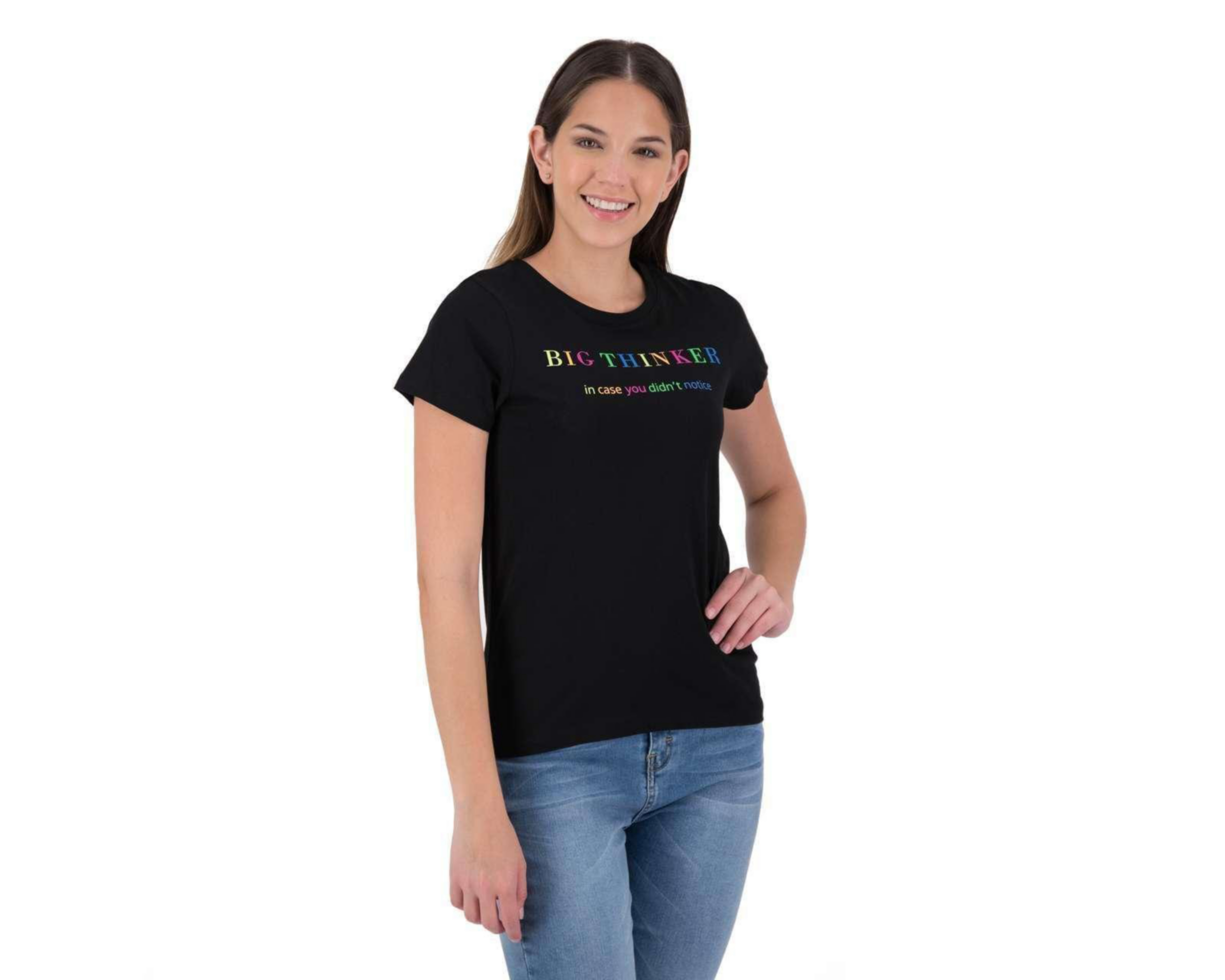 Foto 1 | Playera Thinner Negra Manga Corta