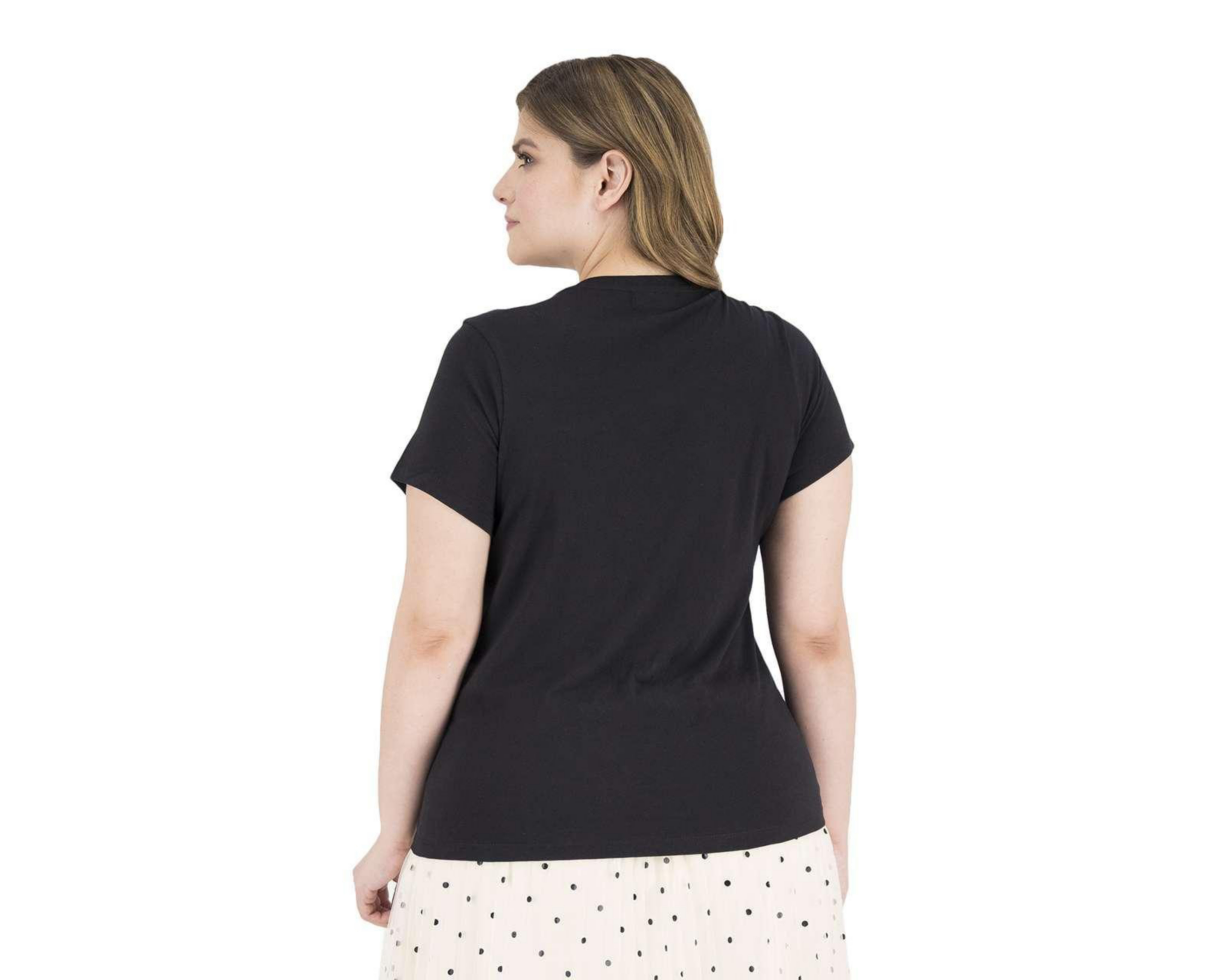 Foto 5 | Playera Thinner Negra Manga Corta