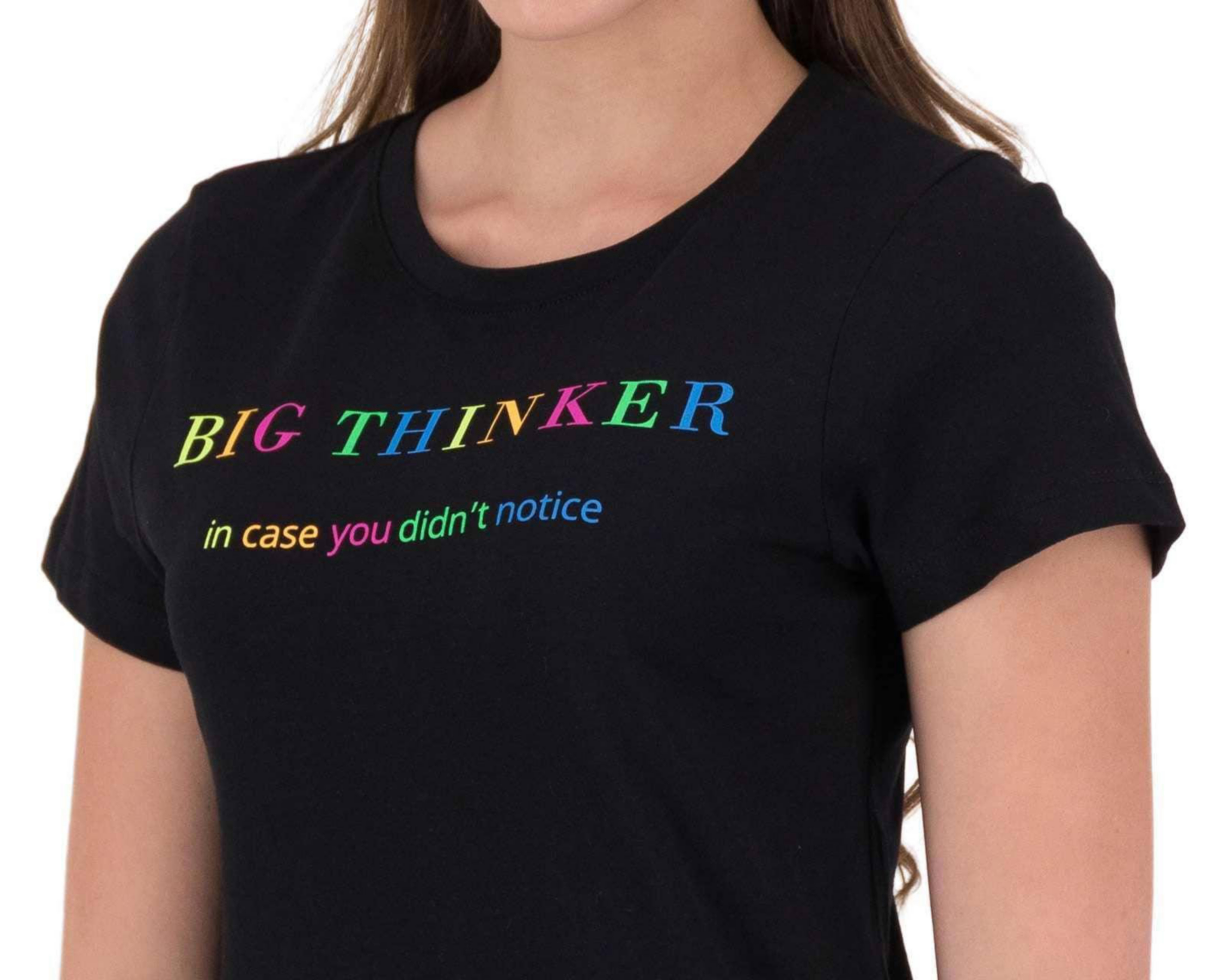 Foto 6 | Playera Thinner Negra Manga Corta