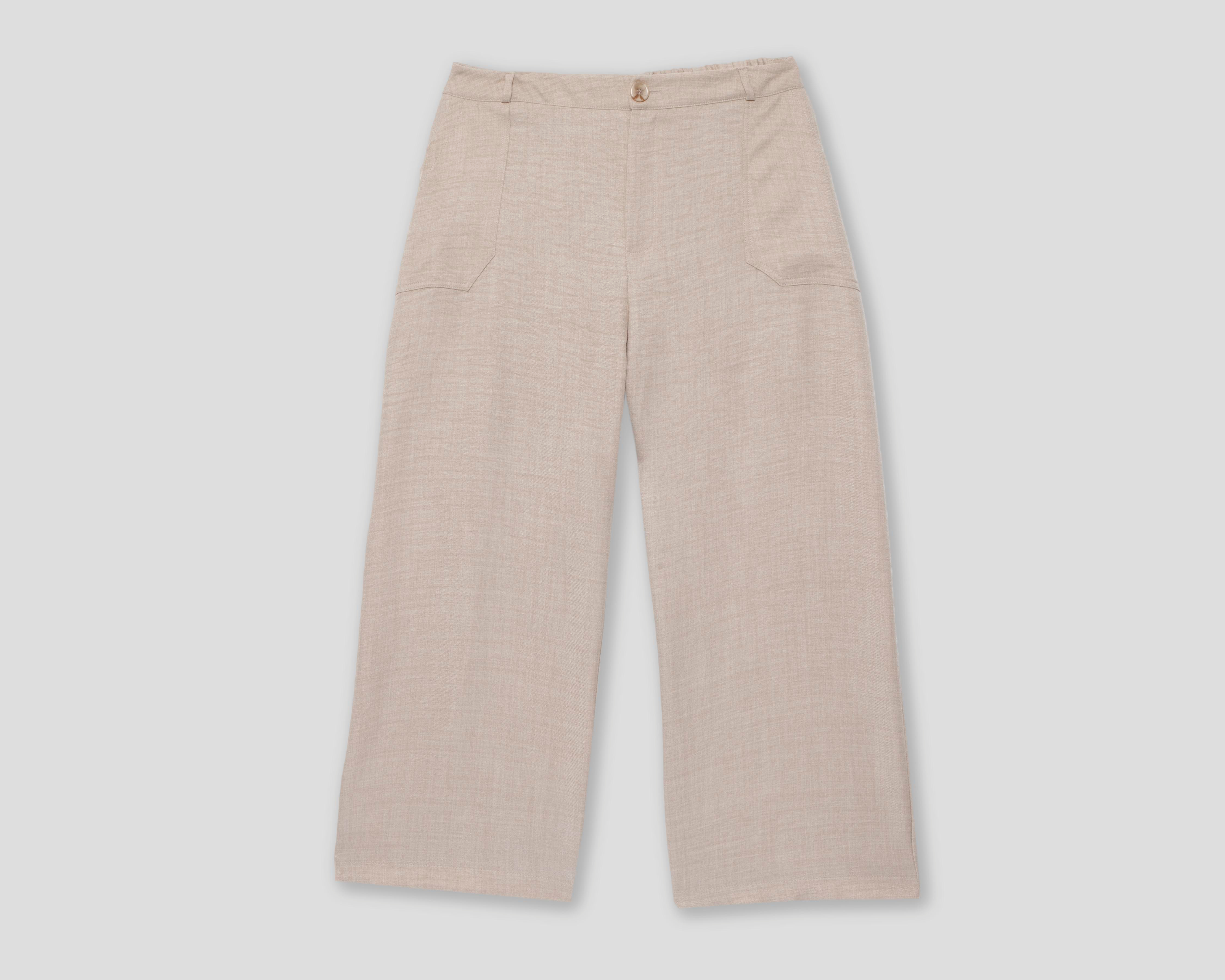 Foto 2 pulgar | Pantalón Capri Sahara con Cintura Alta para Mujer