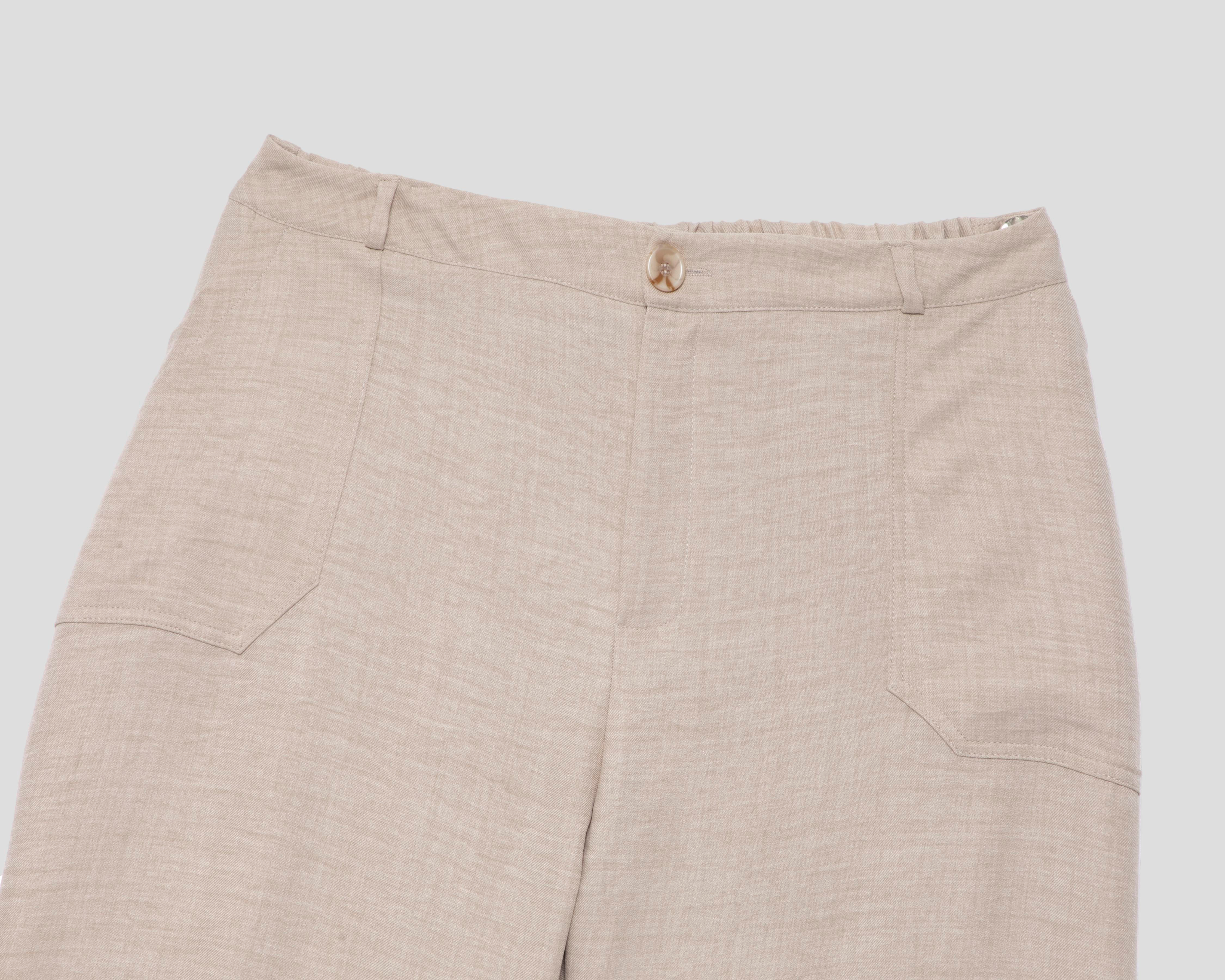 Foto 4 pulgar | Pantalón Capri Sahara con Cintura Alta para Mujer