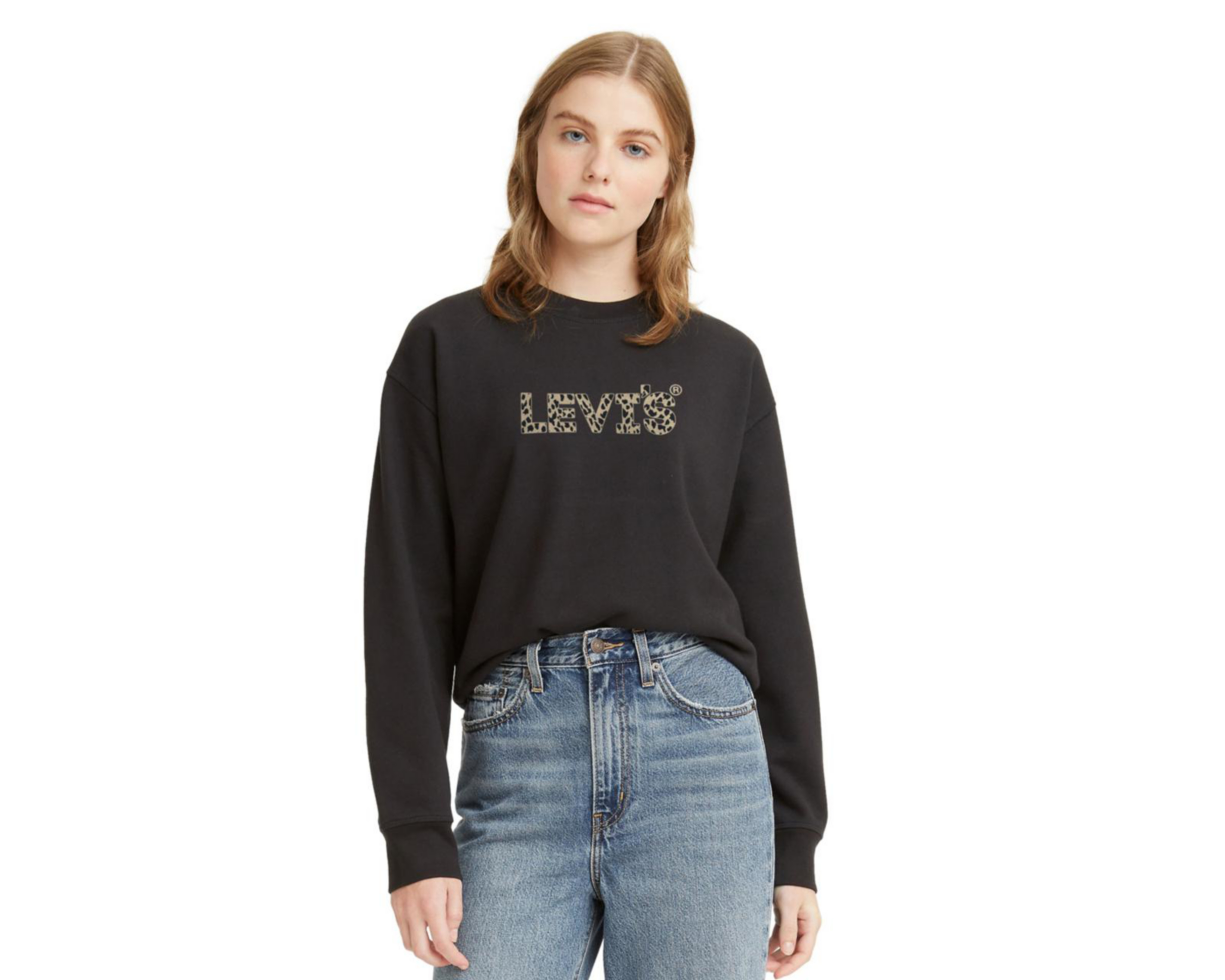 Sudadera Levi's Negra Cuello Redondo