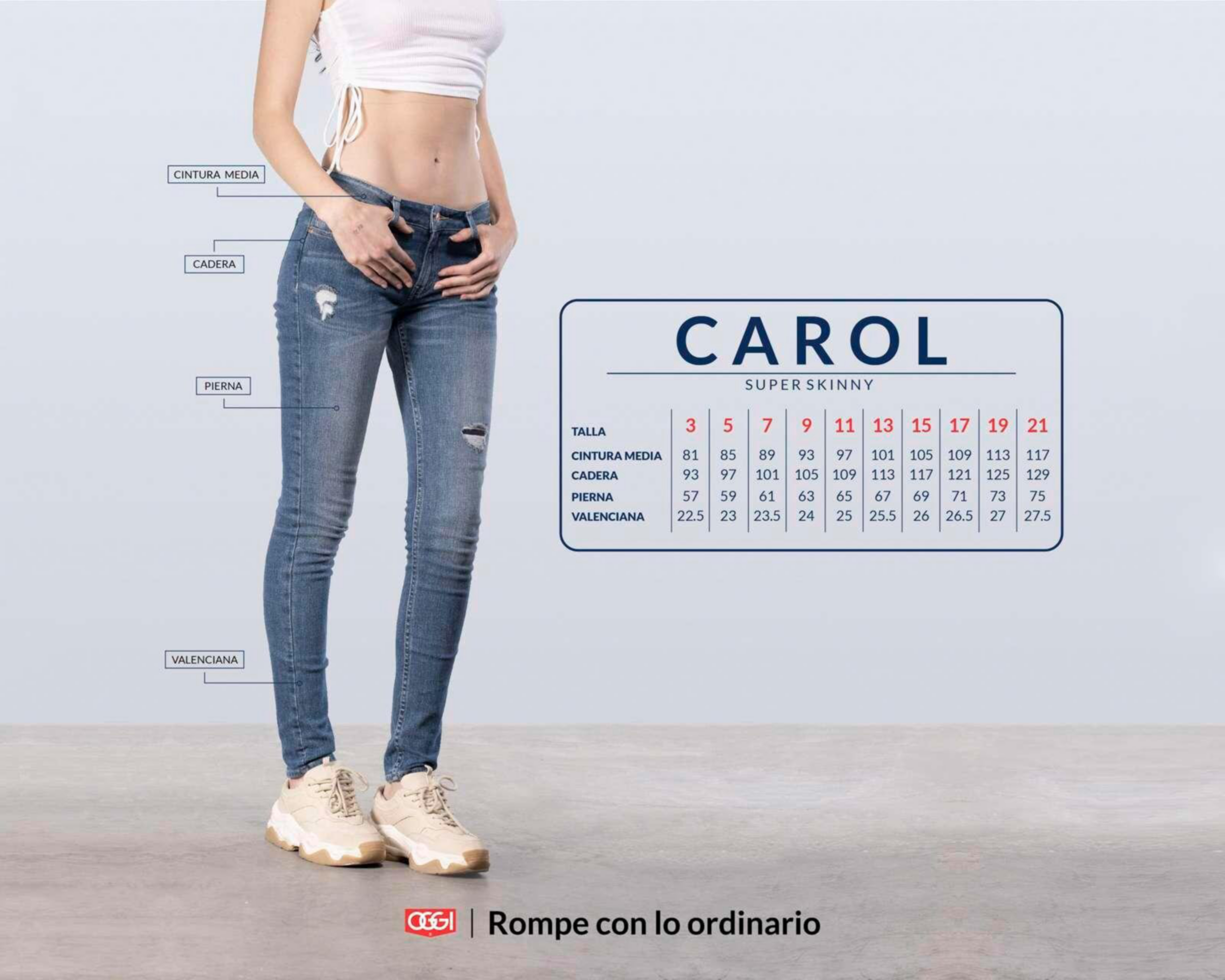 Foto 8 pulgar | Jeans Oggi Carol Skinny