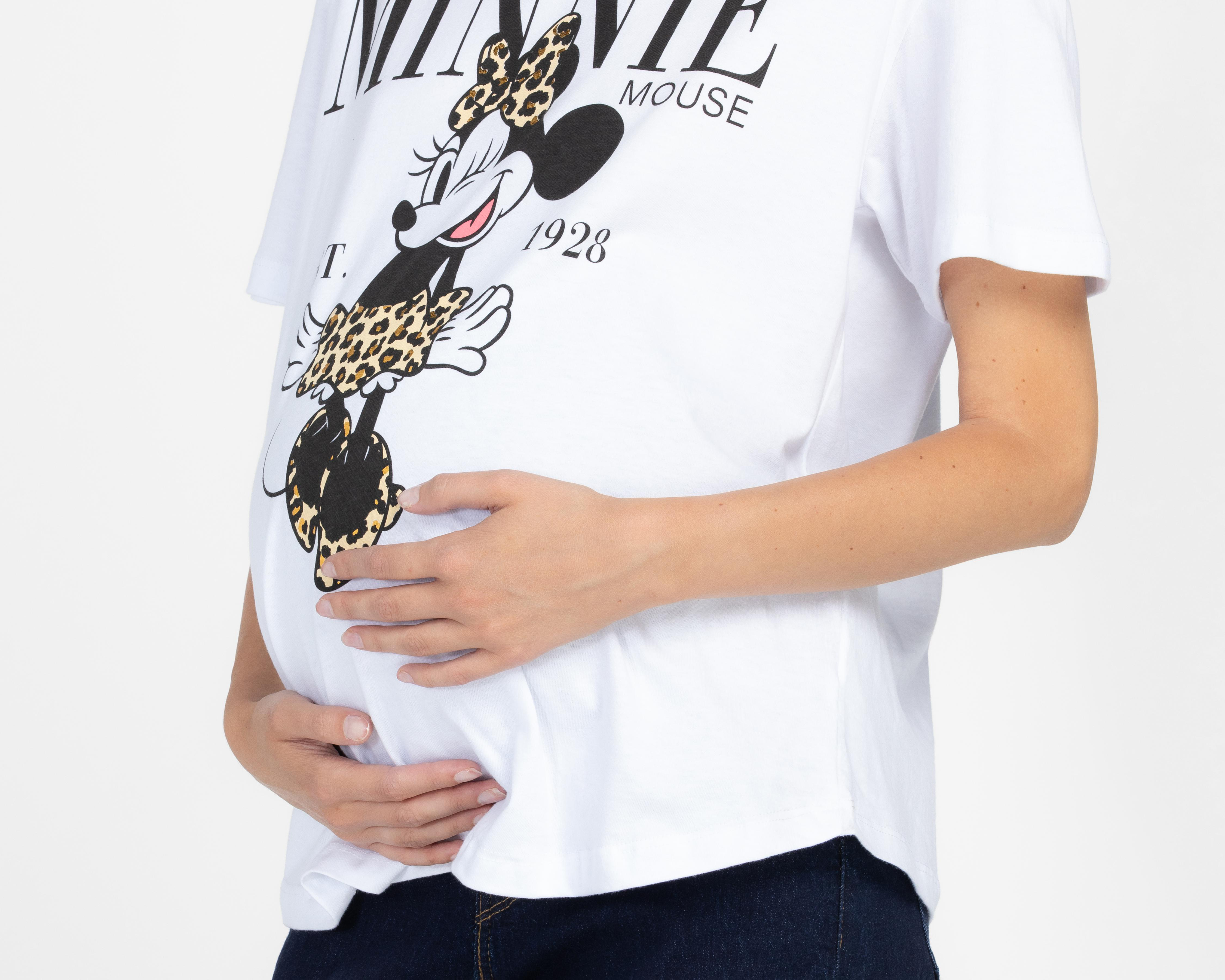 Foto 4 pulgar | Playera de Maternidad Disney Manga Corta
