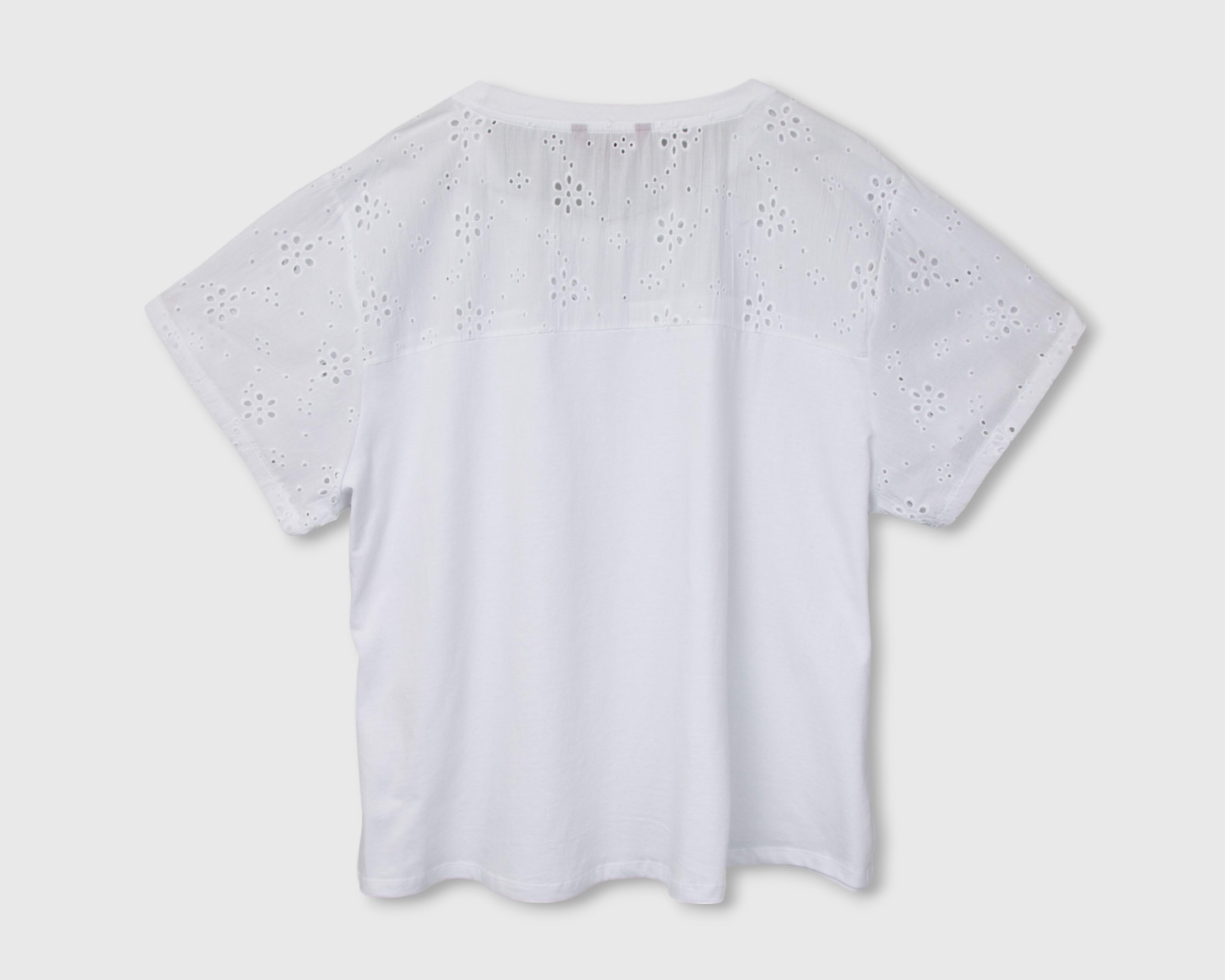 Foto 3 pulgar | Blusa Sahara Manga Corta Blanca