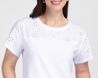 Foto 4 | Blusa Lady Sun Manga Corta Blanca