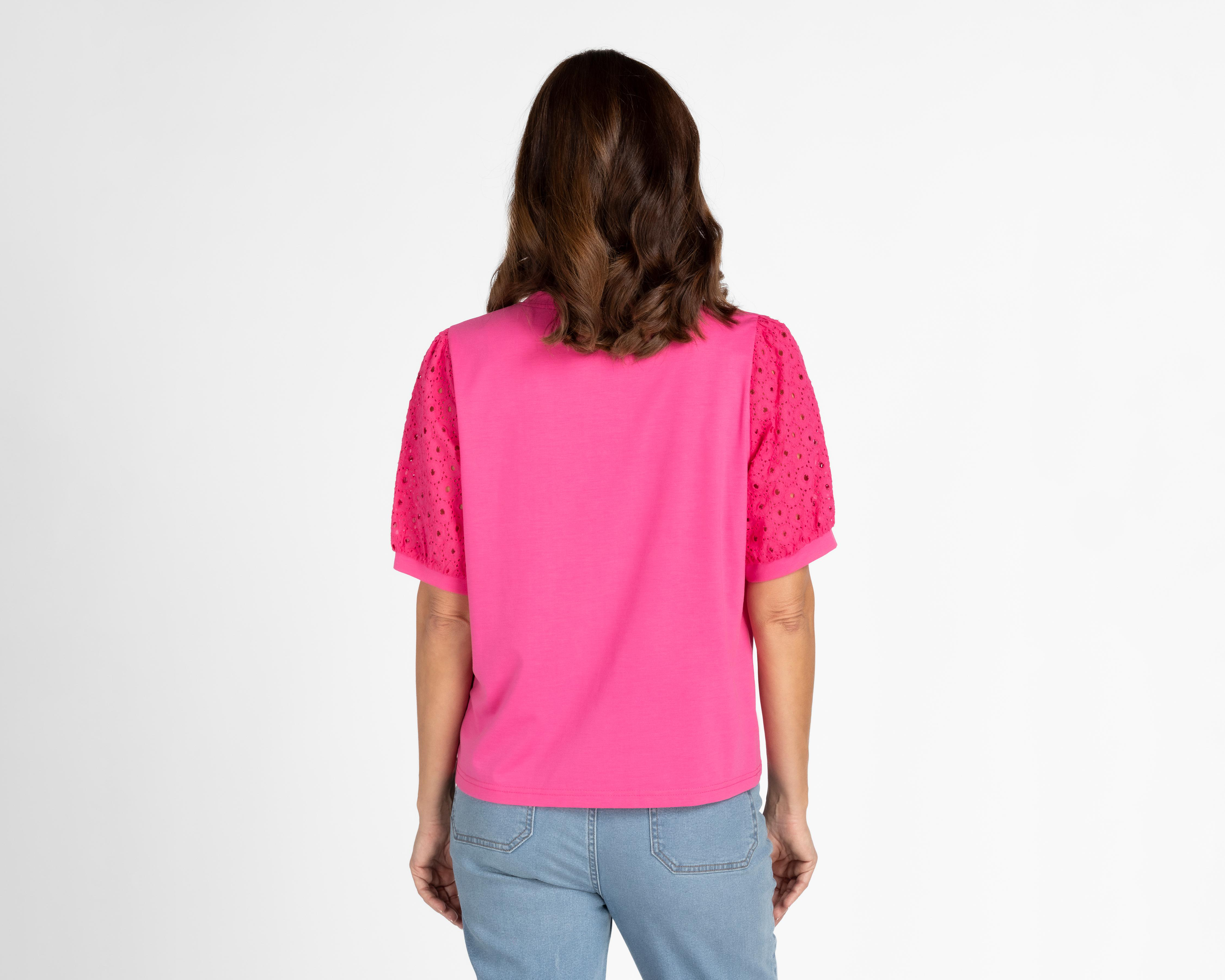 Foto 4 pulgar | Blusa Sahara Rosa Manga Abullonada