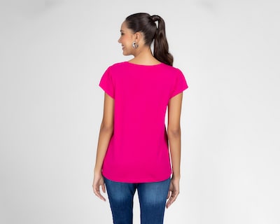 Foto 3 | Playera Lady Sun Manga Rosa con Corte Láser