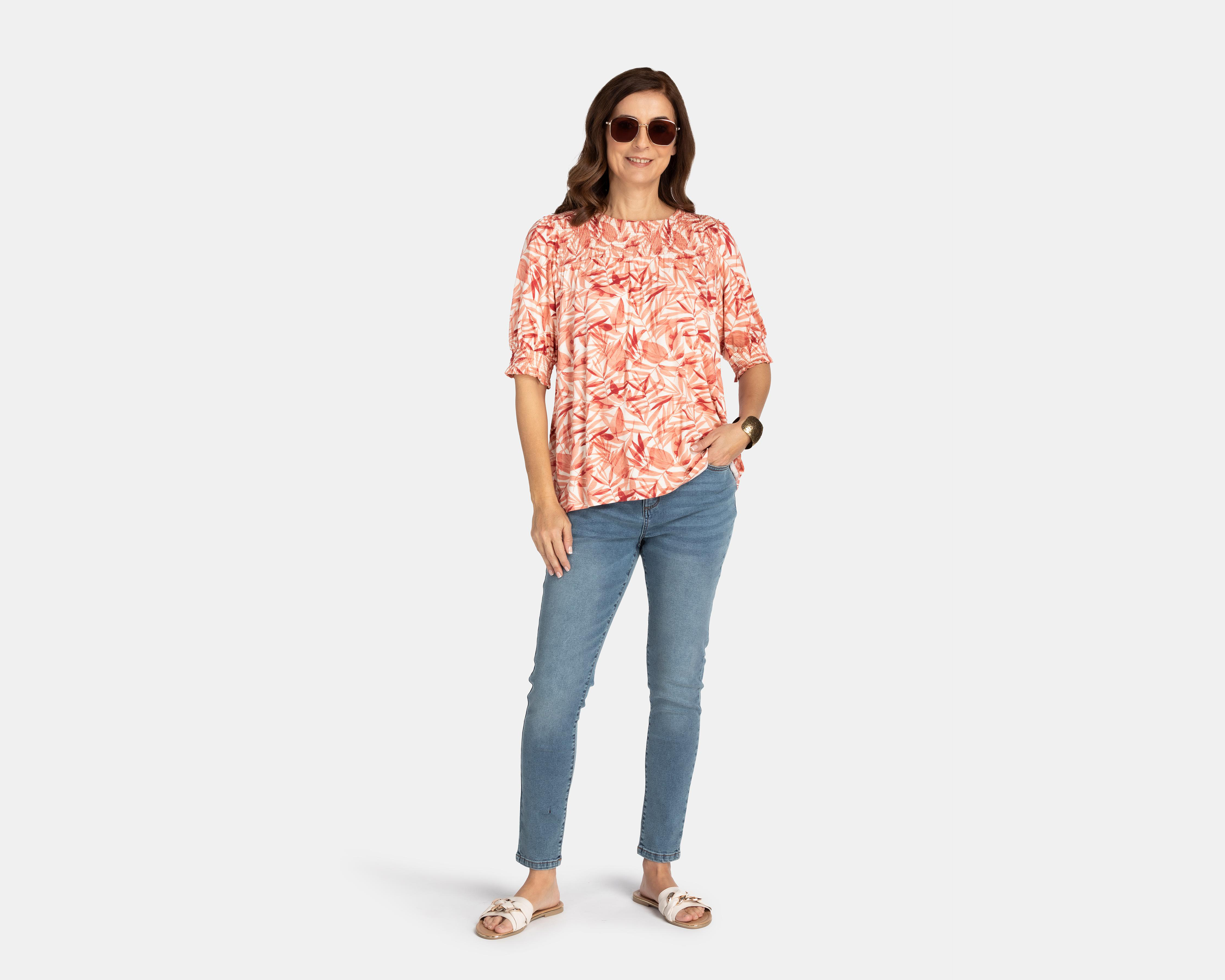 Foto 2 | Blusa Lady Sun Manga Corta con Estampado Floral