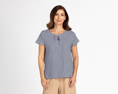 Foto 1 | Blusa Lady Sun de Rayas Manga Corta