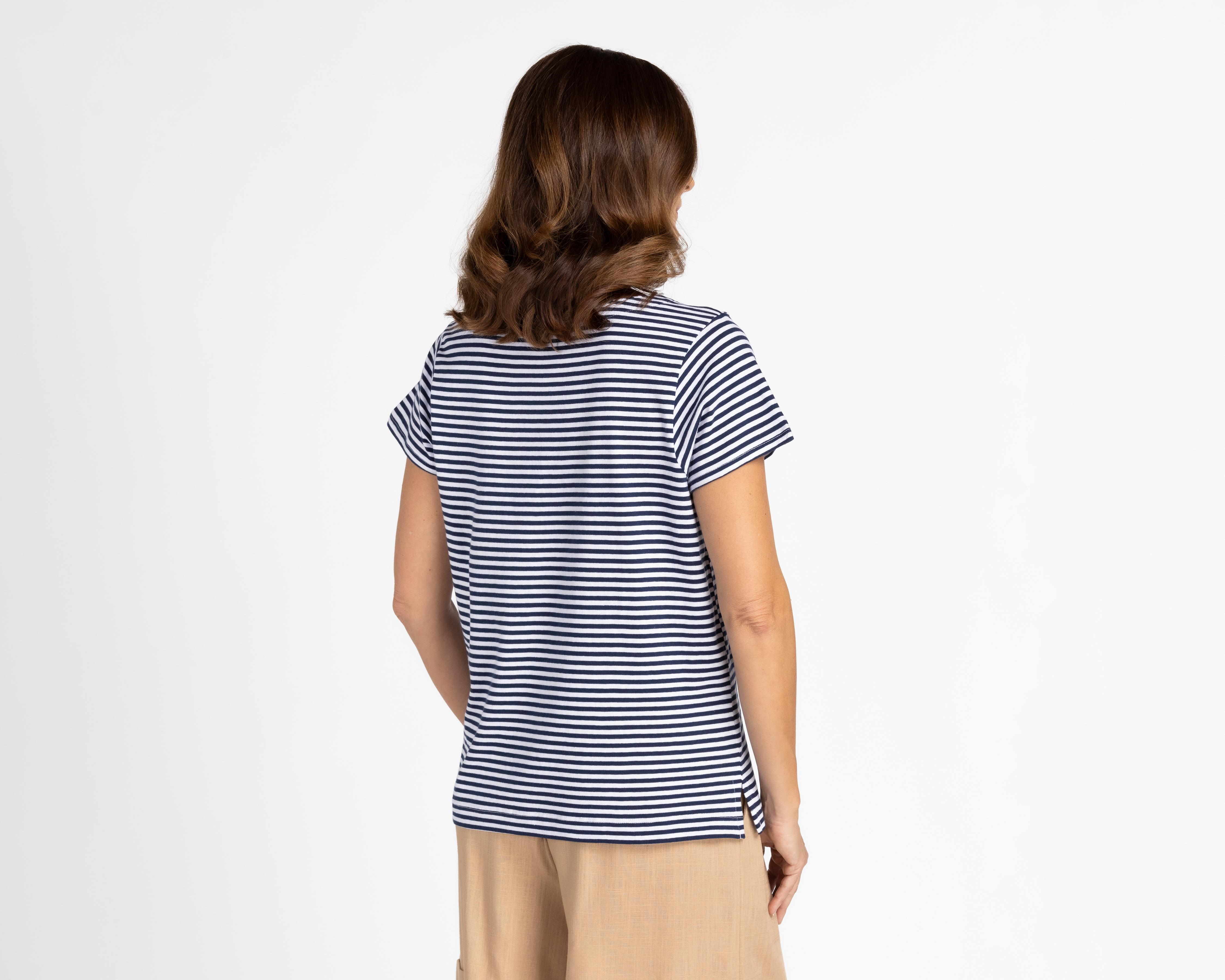 Foto 4 pulgar | Blusa Lady Sun de Rayas Manga Corta