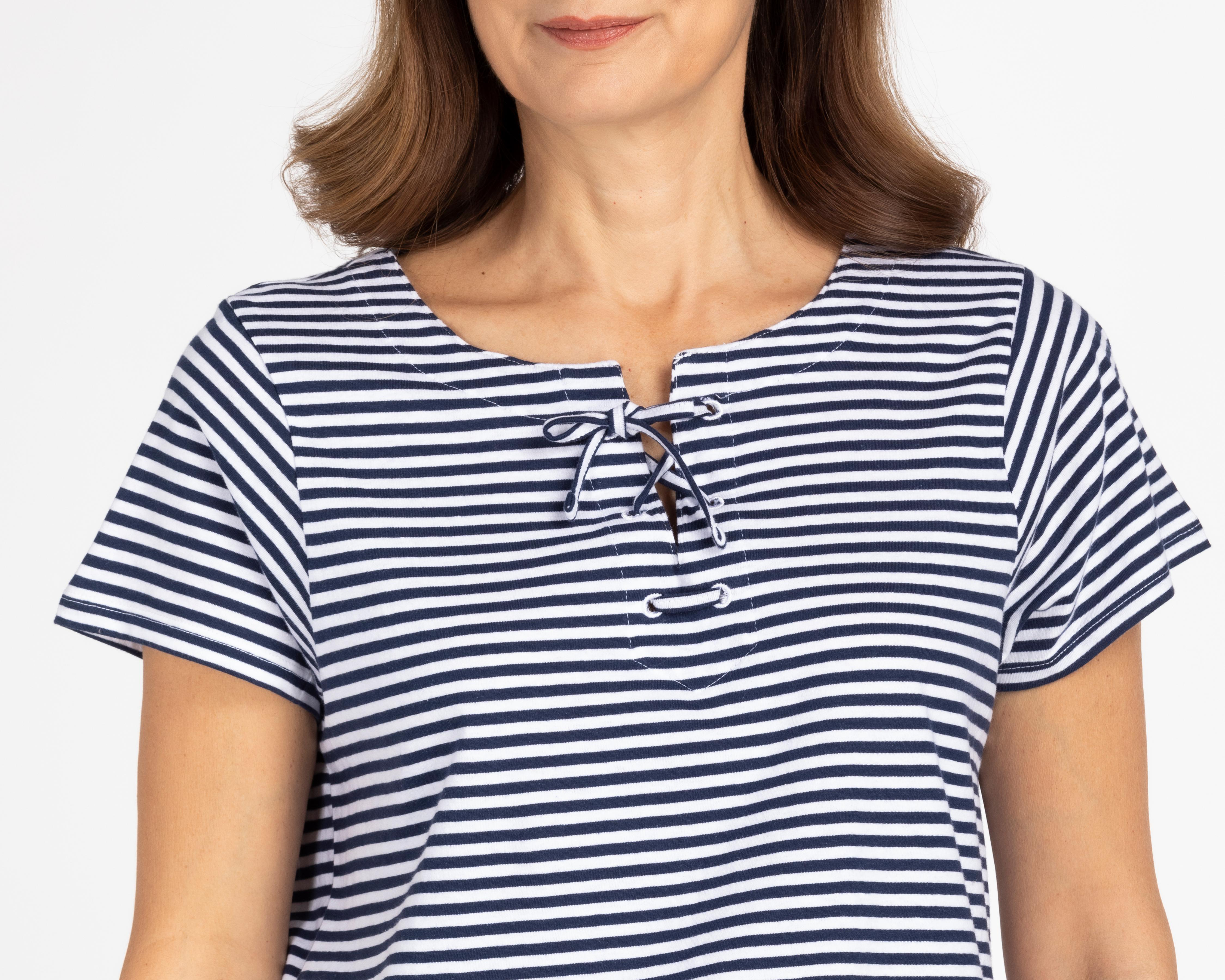 Foto 5 pulgar | Blusa Lady Sun de Rayas Manga Corta