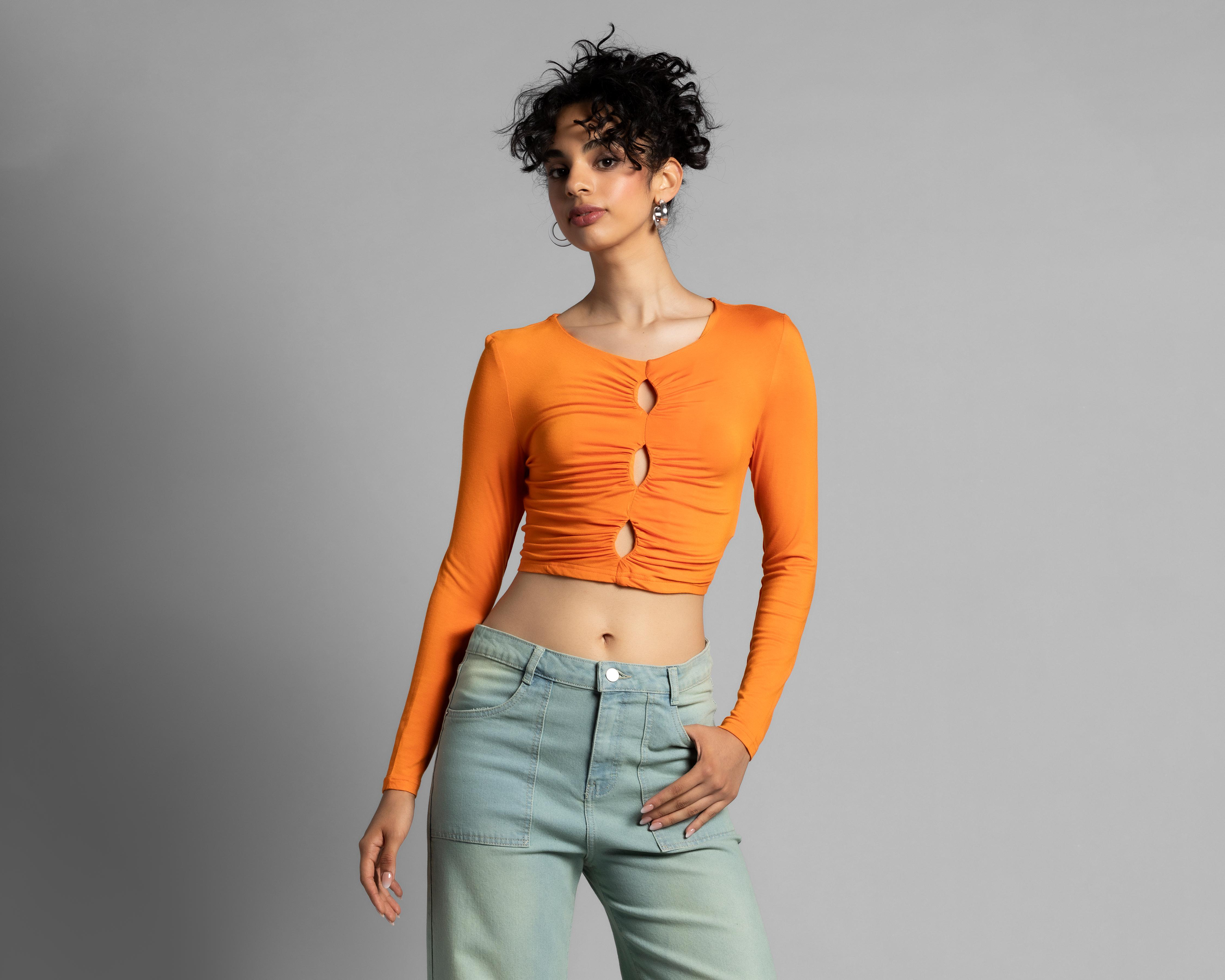 Foto 1 | Playera Thinner Manga Larga con Aberturas