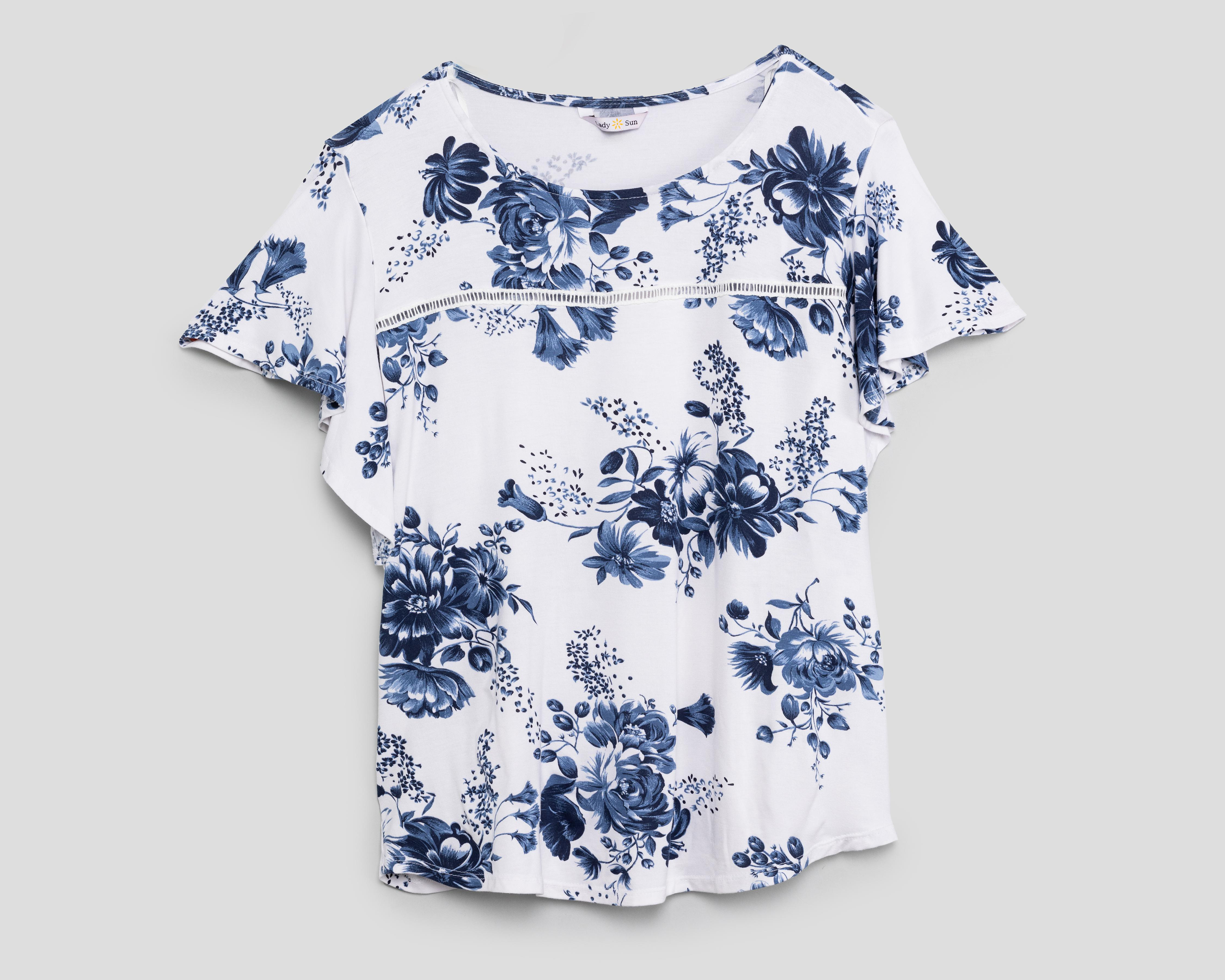 Foto 2 pulgar | Blusa Lady Sun Manga Corta para Mujer