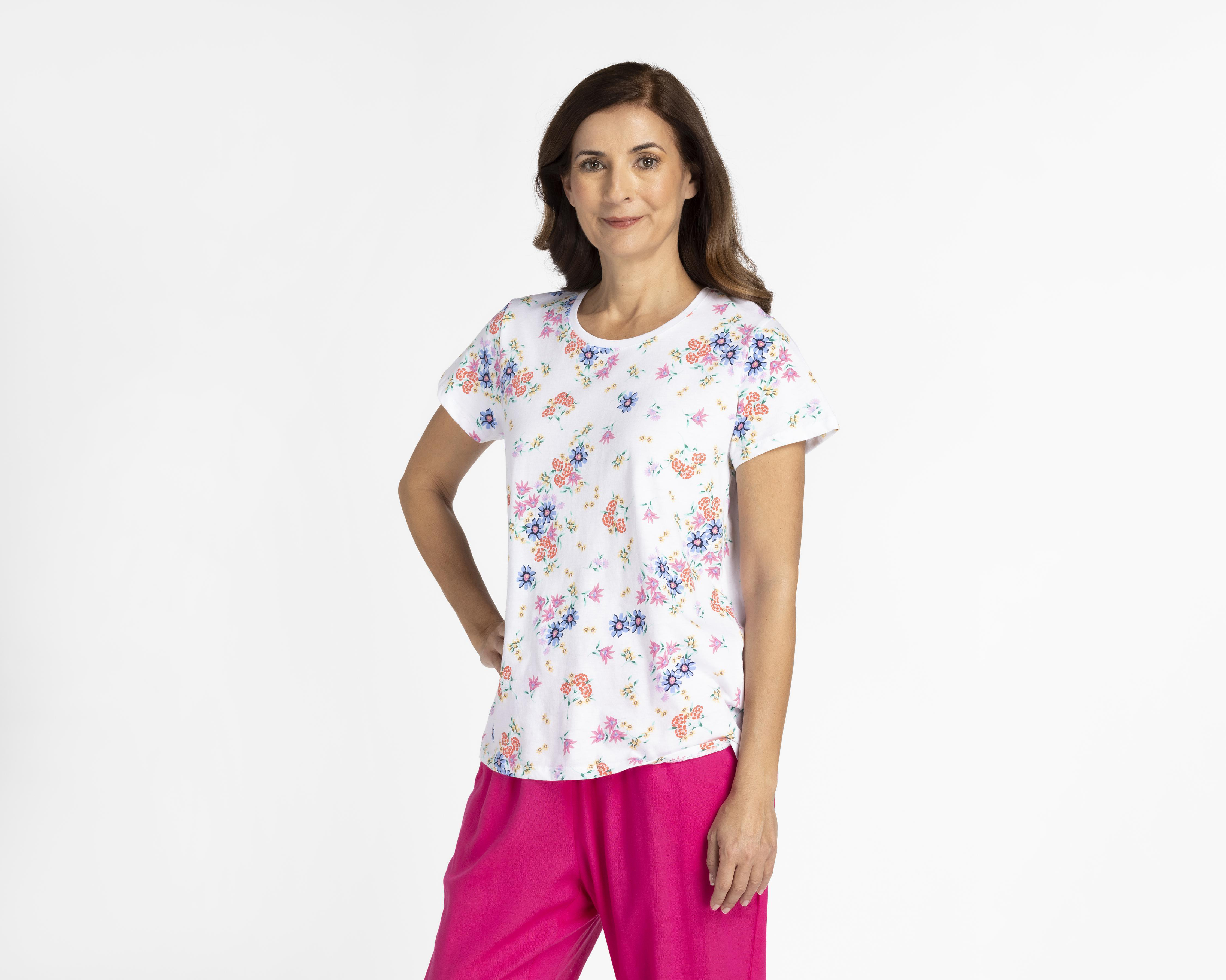 Foto 2 pulgar | Playera Lady Sun Manga Corta con Estampado Floral