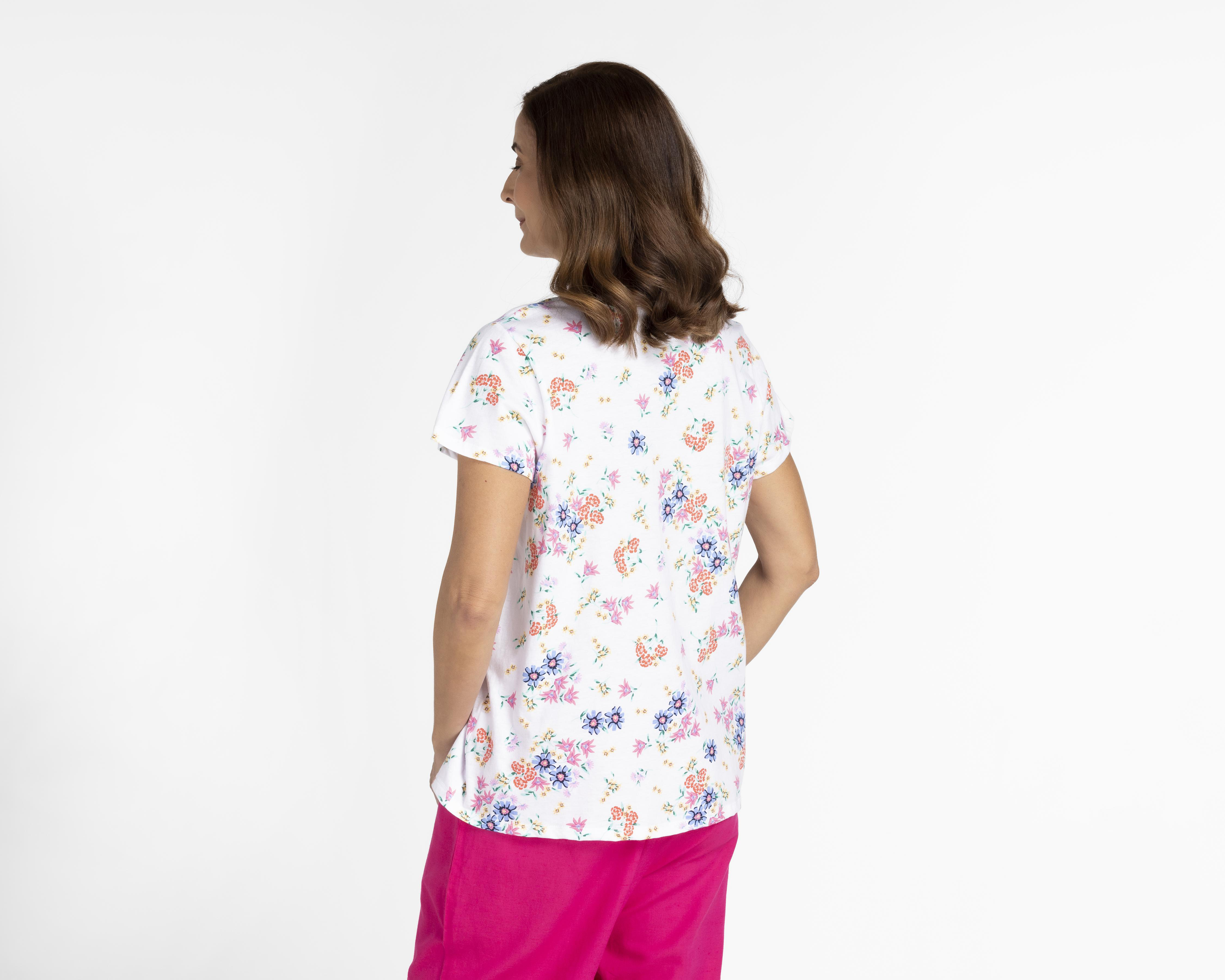 Foto 4 pulgar | Playera Lady Sun Manga Corta con Estampado Floral