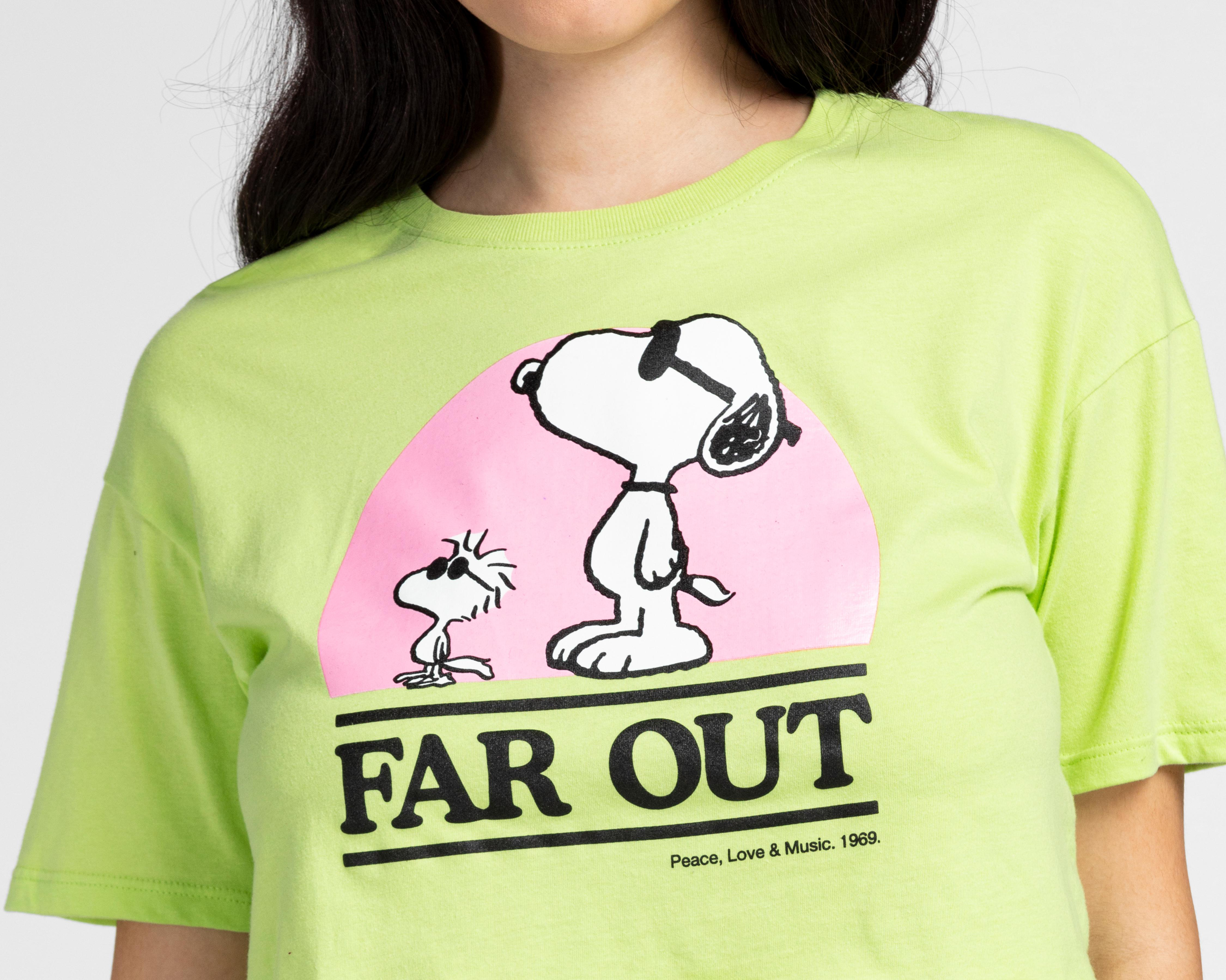 Foto 4 pulgar | Playera Peanuts Manga Corta para Mujer