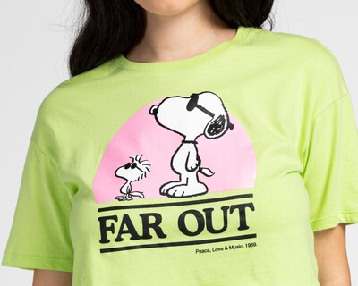 Foto 3 | Playera Peanuts Manga Corta para Mujer