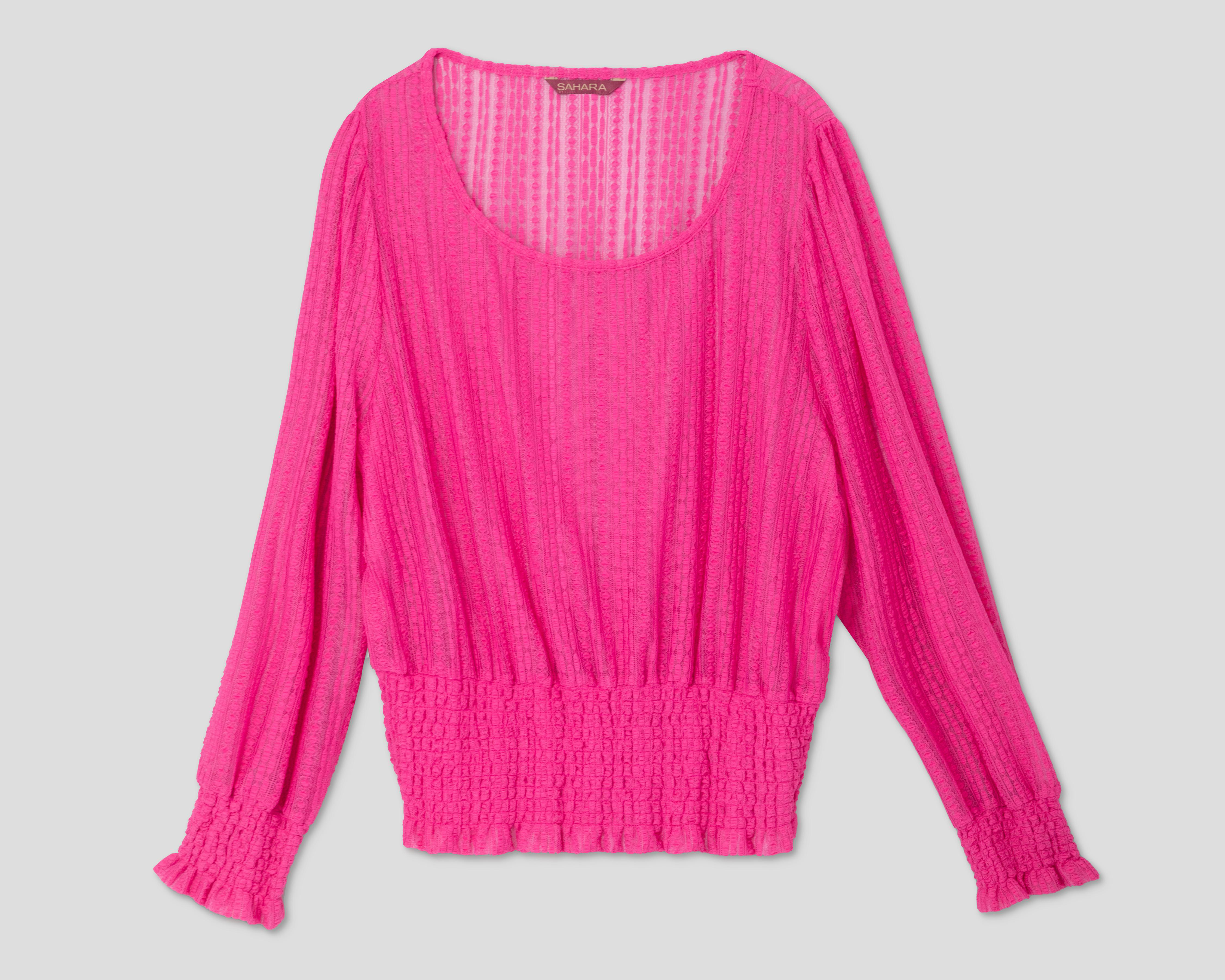 Foto 1 | Blusa Sahara Manga Larga con Zurcido