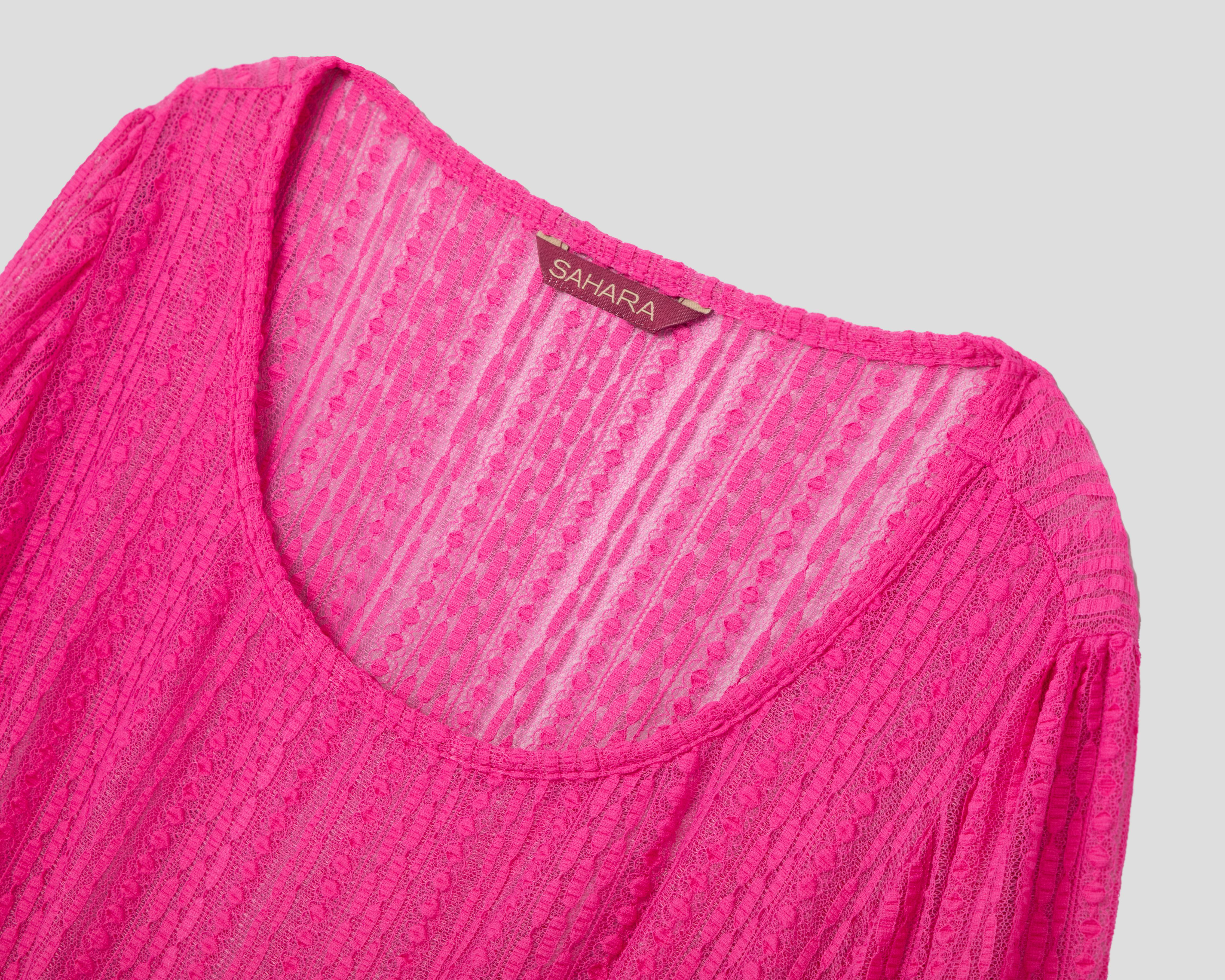 Foto 4 pulgar | Blusa Sahara Manga Larga con Zurcido