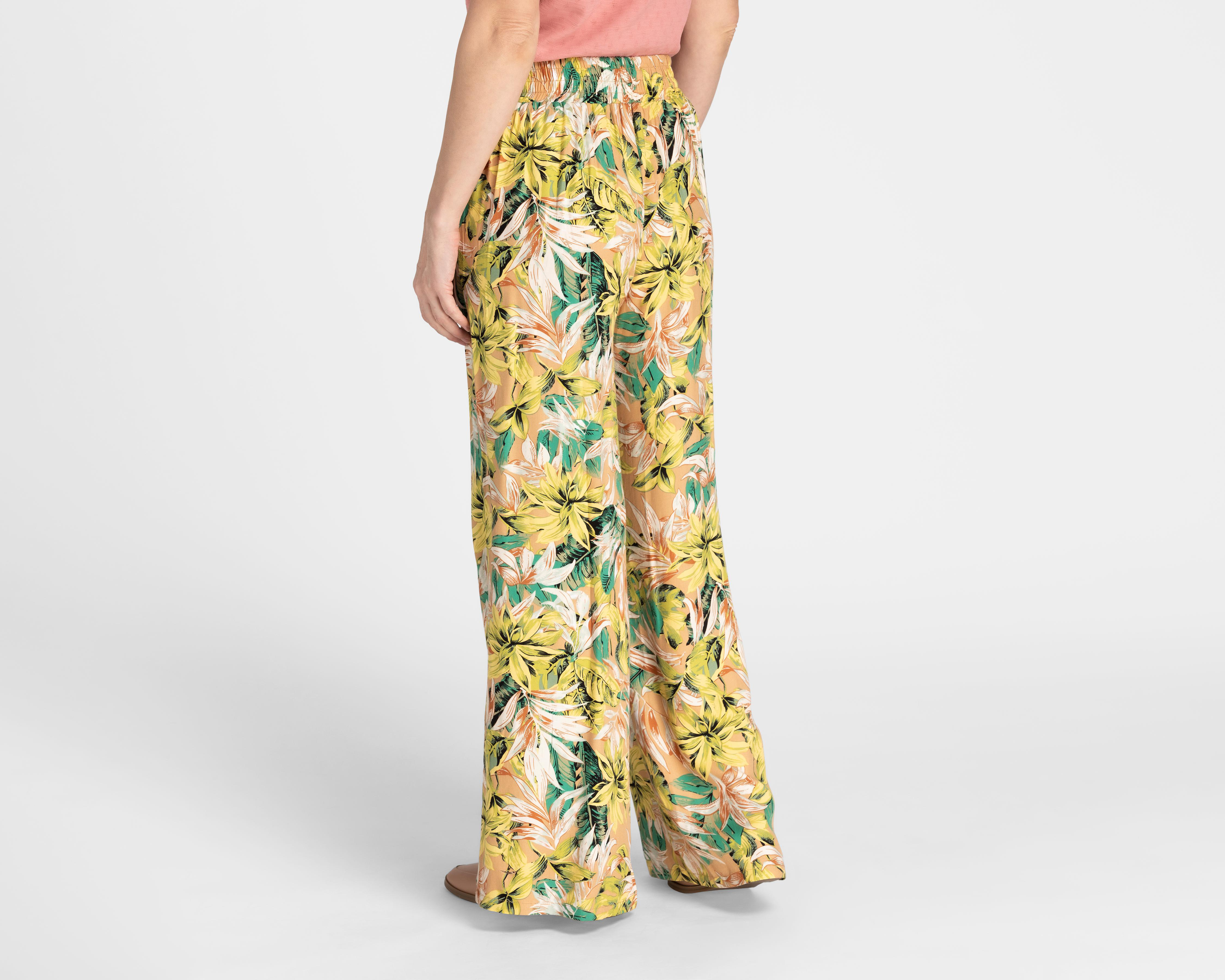 Foto 4 pulgar | Pantalón Ancho Lady Sun Floreado