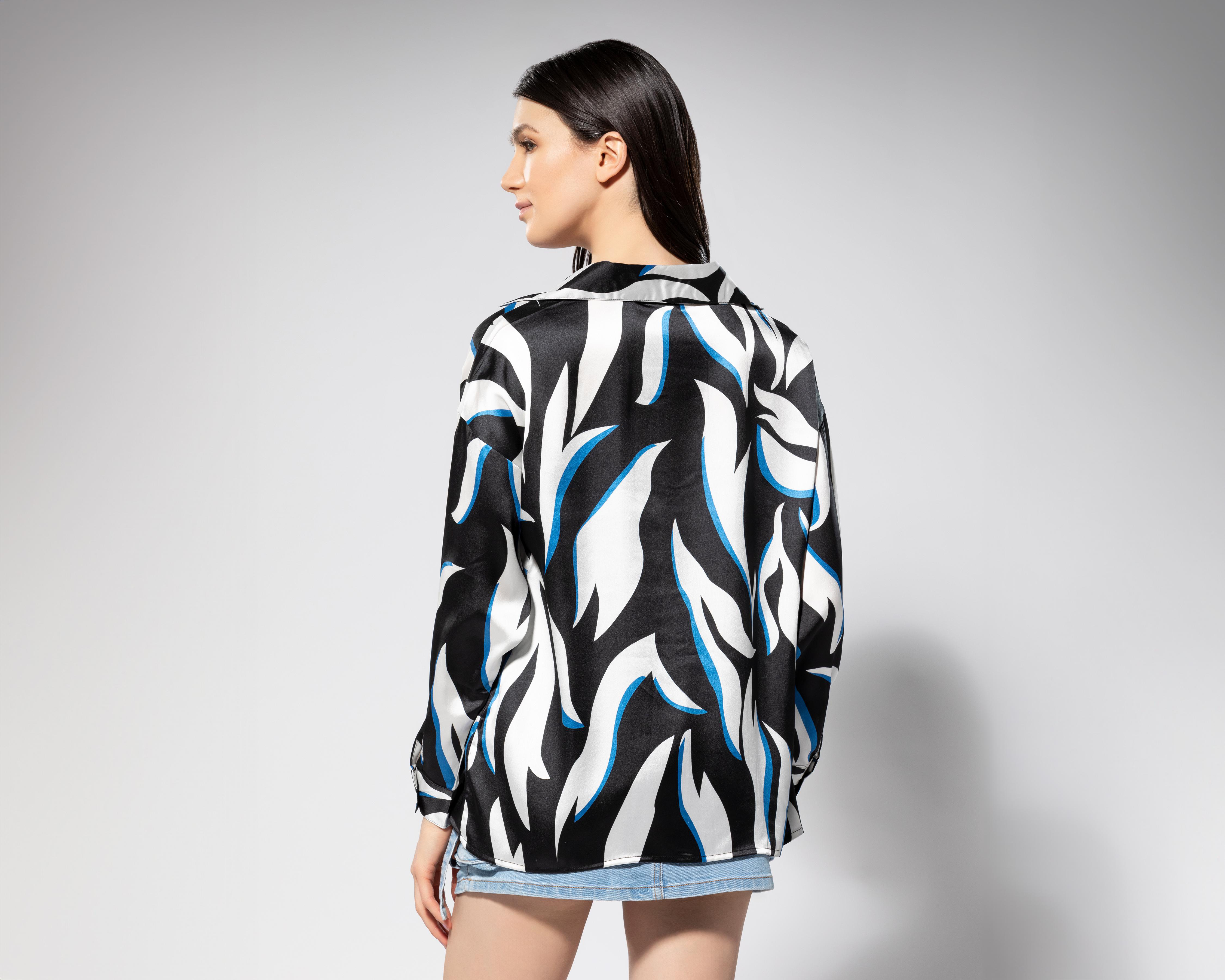 Foto 4 pulgar | Blusa Thinner Manga Larga con Estampado