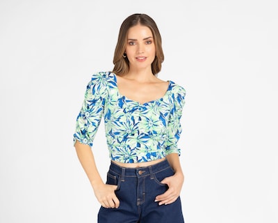 Foto 1 | Blusa Sahara Manga Corta con Estampado Floral