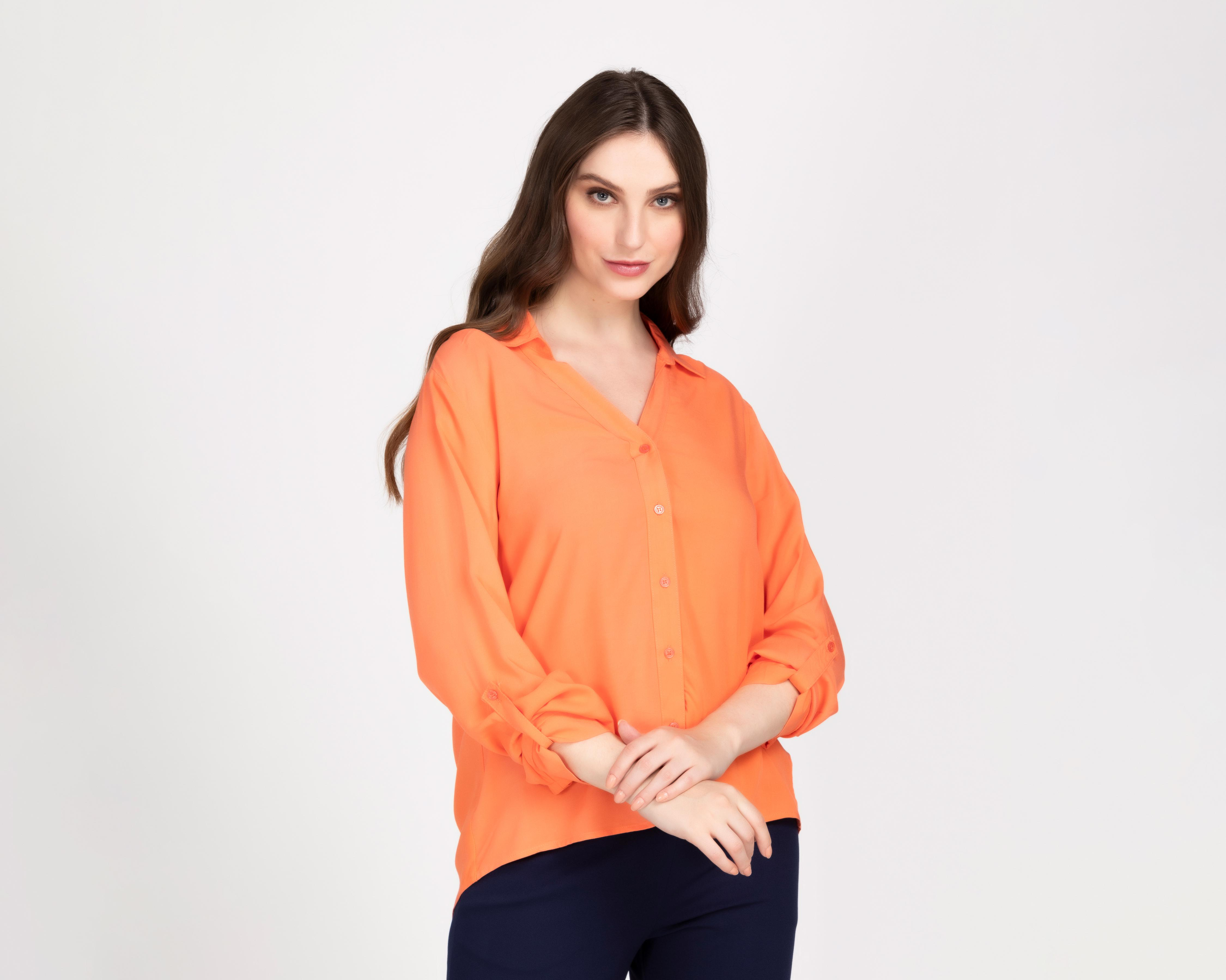 Foto 2 pulgar | Blusa Sahara Manga Larga con Botones