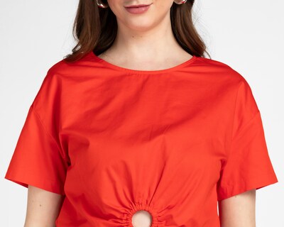 Foto 4 | Blusa Jennifer Lopez Manga Corta Cuello Redondo