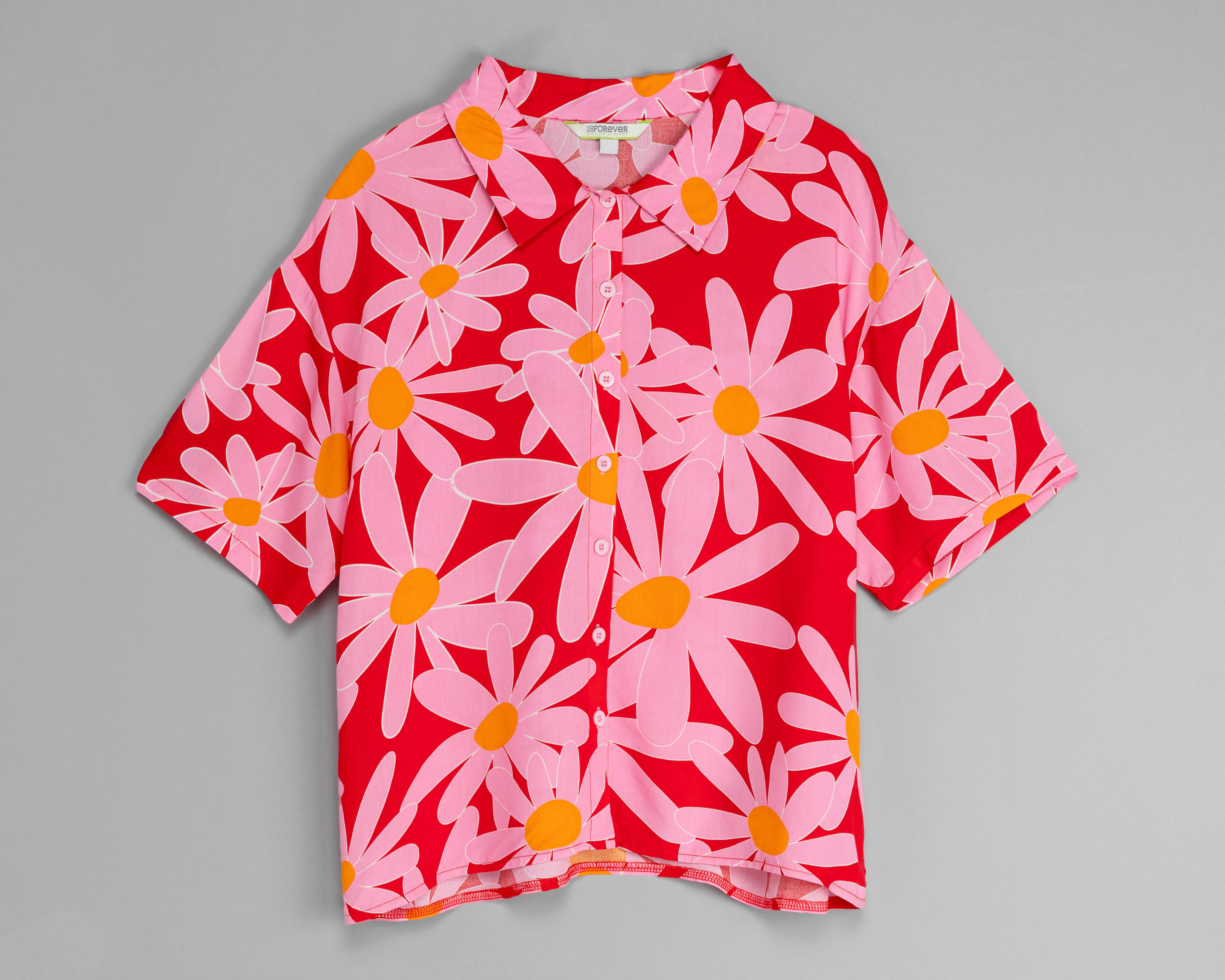 Blusa 18 Forever Floral Manga Corta $120