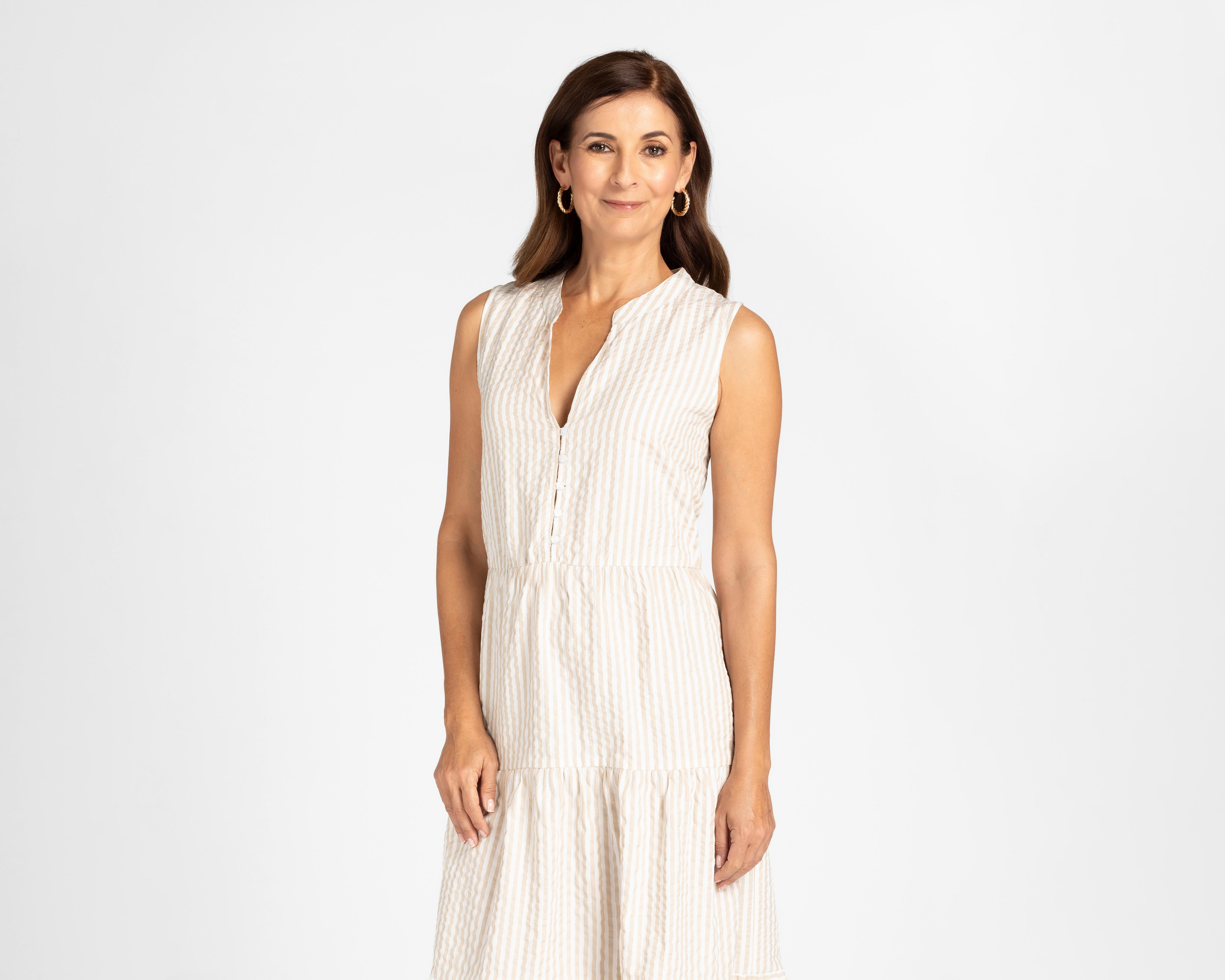 Foto 5 pulgar | Vestido Lady Sun Casual con Estampado a Rayas