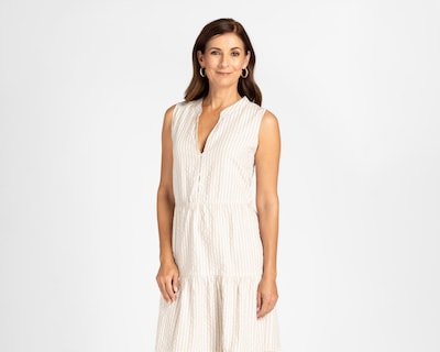 Foto 4 | Vestido Lady Sun Casual con Estampado a Rayas